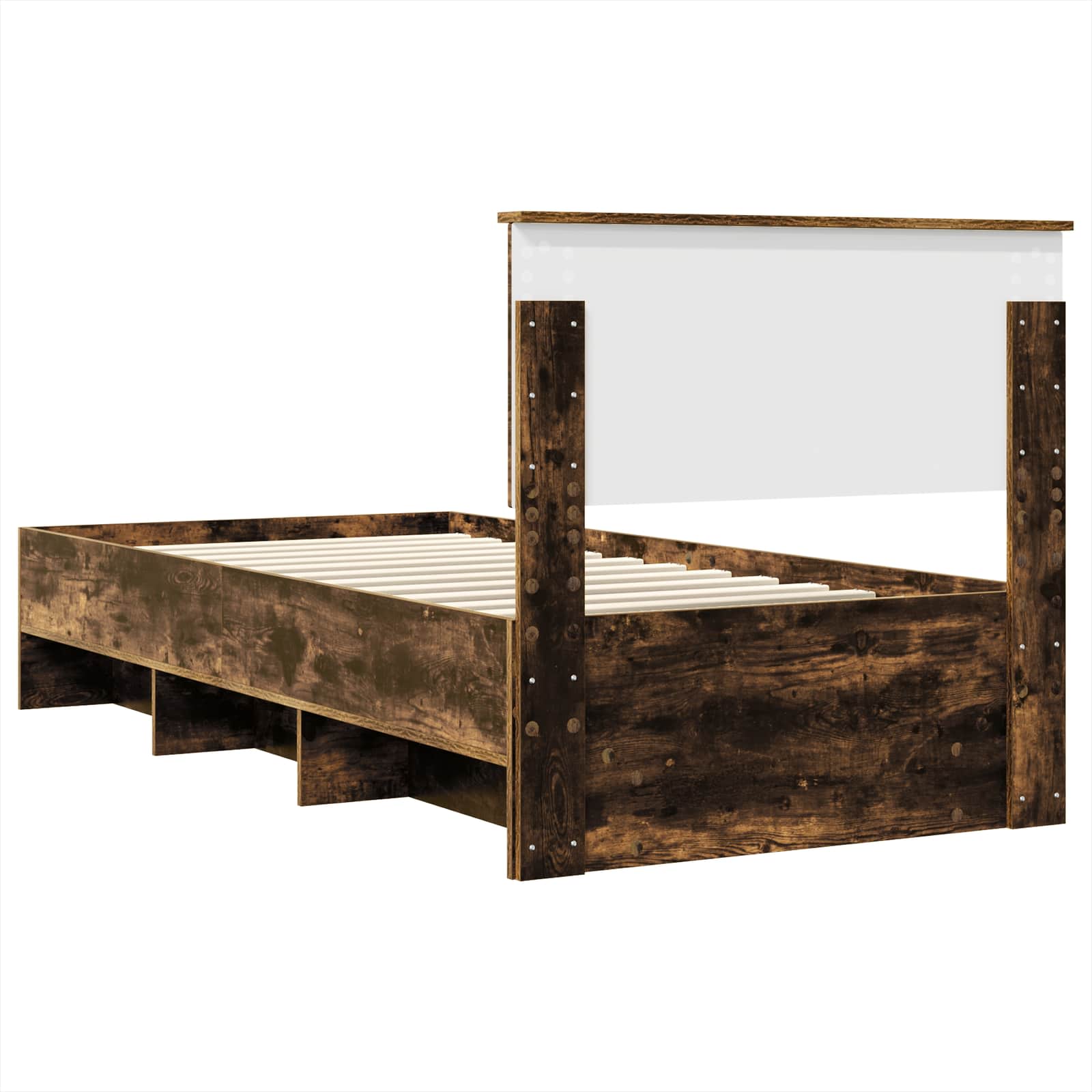 Cadre de lit Chêne fumé 120 x 123 cm Bois d'ingénierie - XIOS