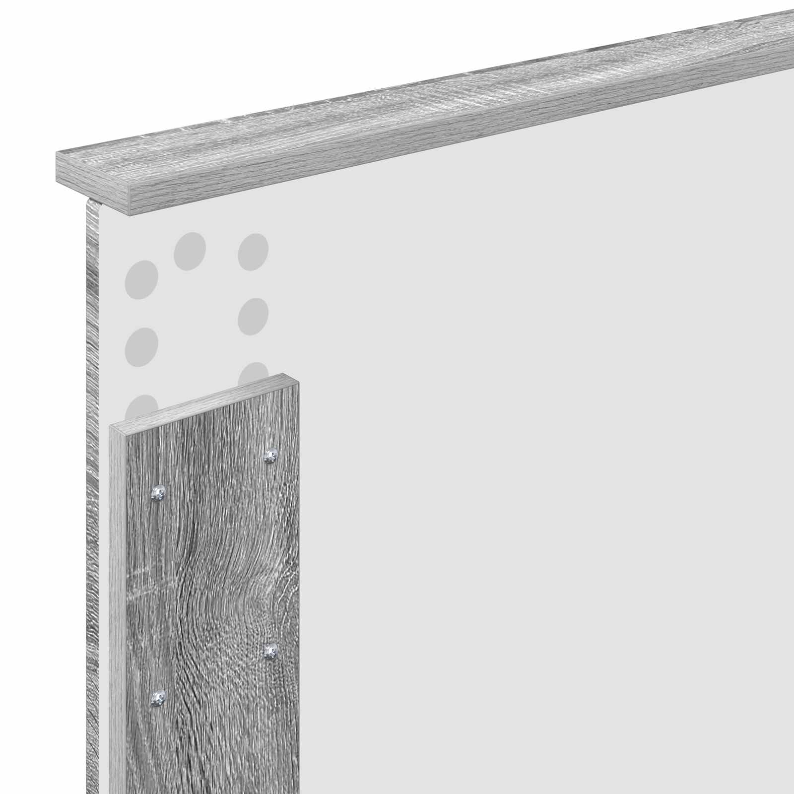 Cadre de lit Gris Sonoma 120 x 123 cm Bois d'ingénierie - XIOS
