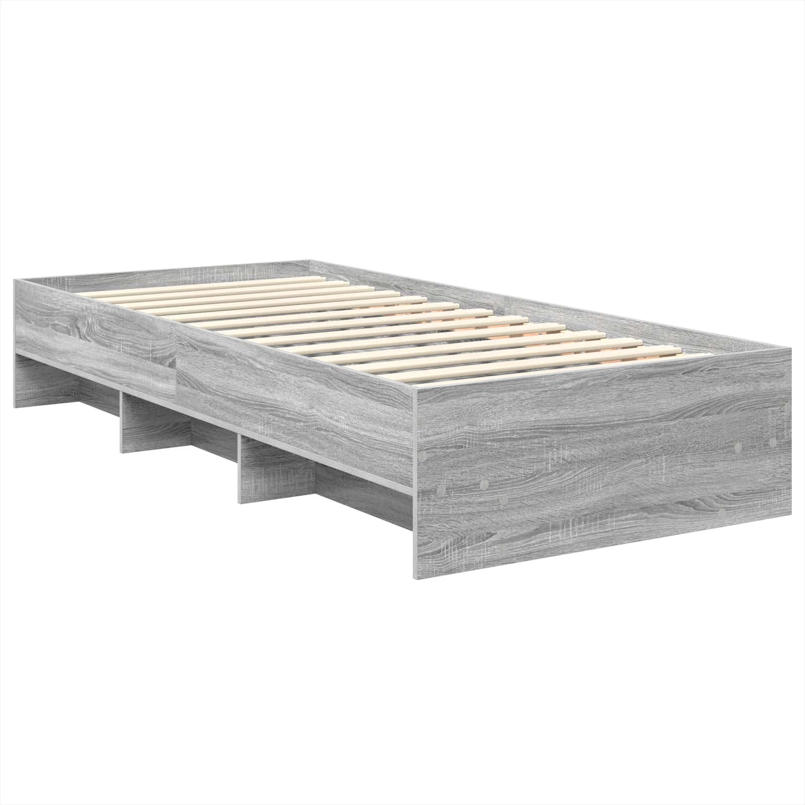 Cadre de lit Gris Sonoma 120 x 123 cm Bois d'ingénierie - XIOS