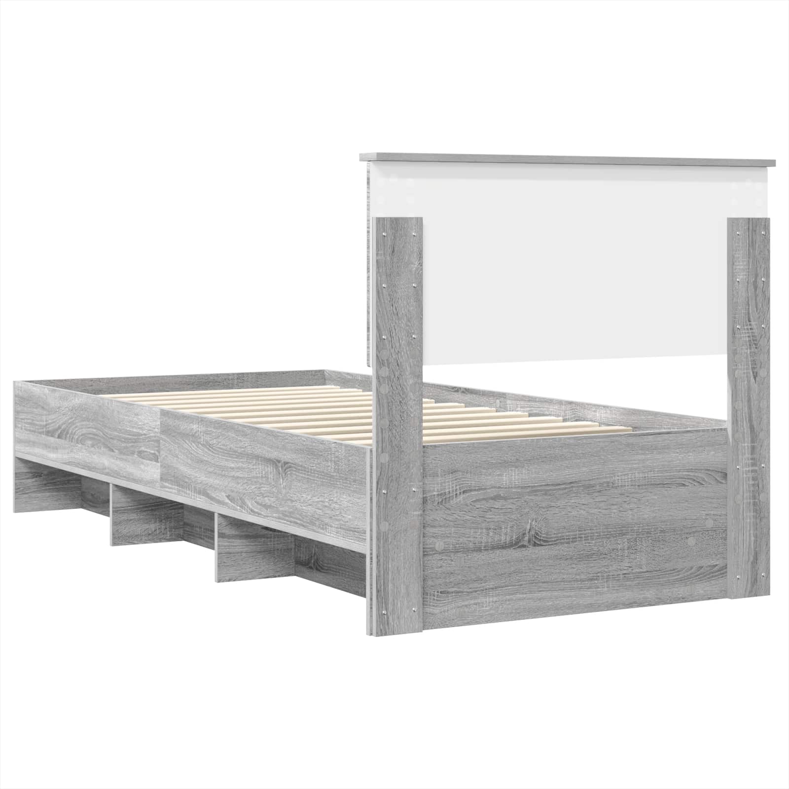 Cadre de lit Gris Sonoma 120 x 123 cm Bois d'ingénierie - XIOS