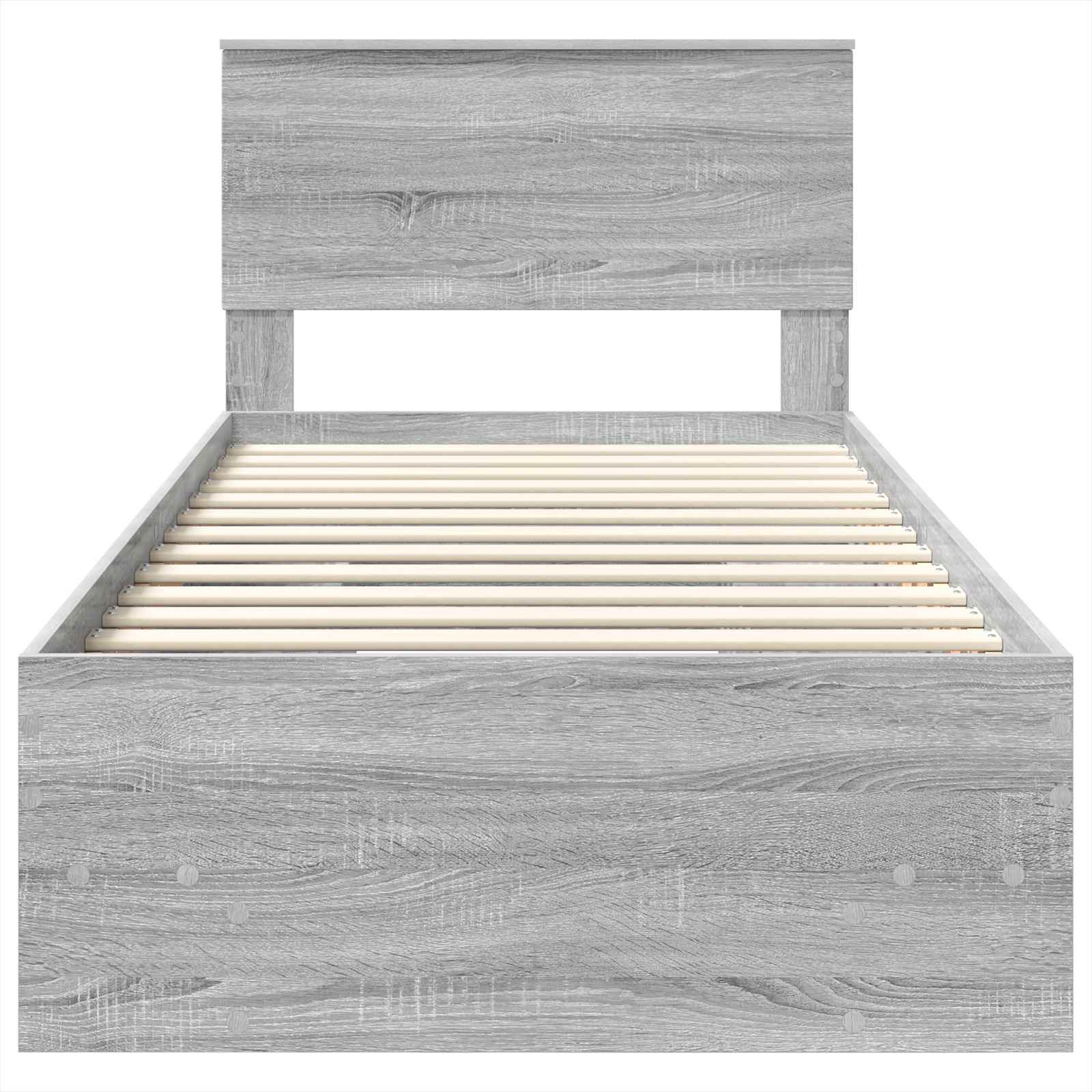 Cadre de lit Gris Sonoma 120 x 123 cm Bois d'ingénierie - XIOS