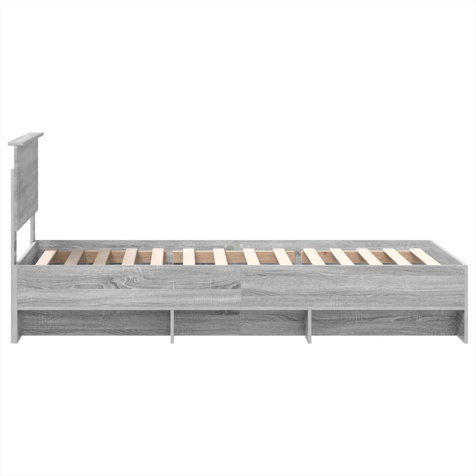 Cadre de lit Gris Sonoma 120 x 123 cm Bois d'ingénierie - XIOS