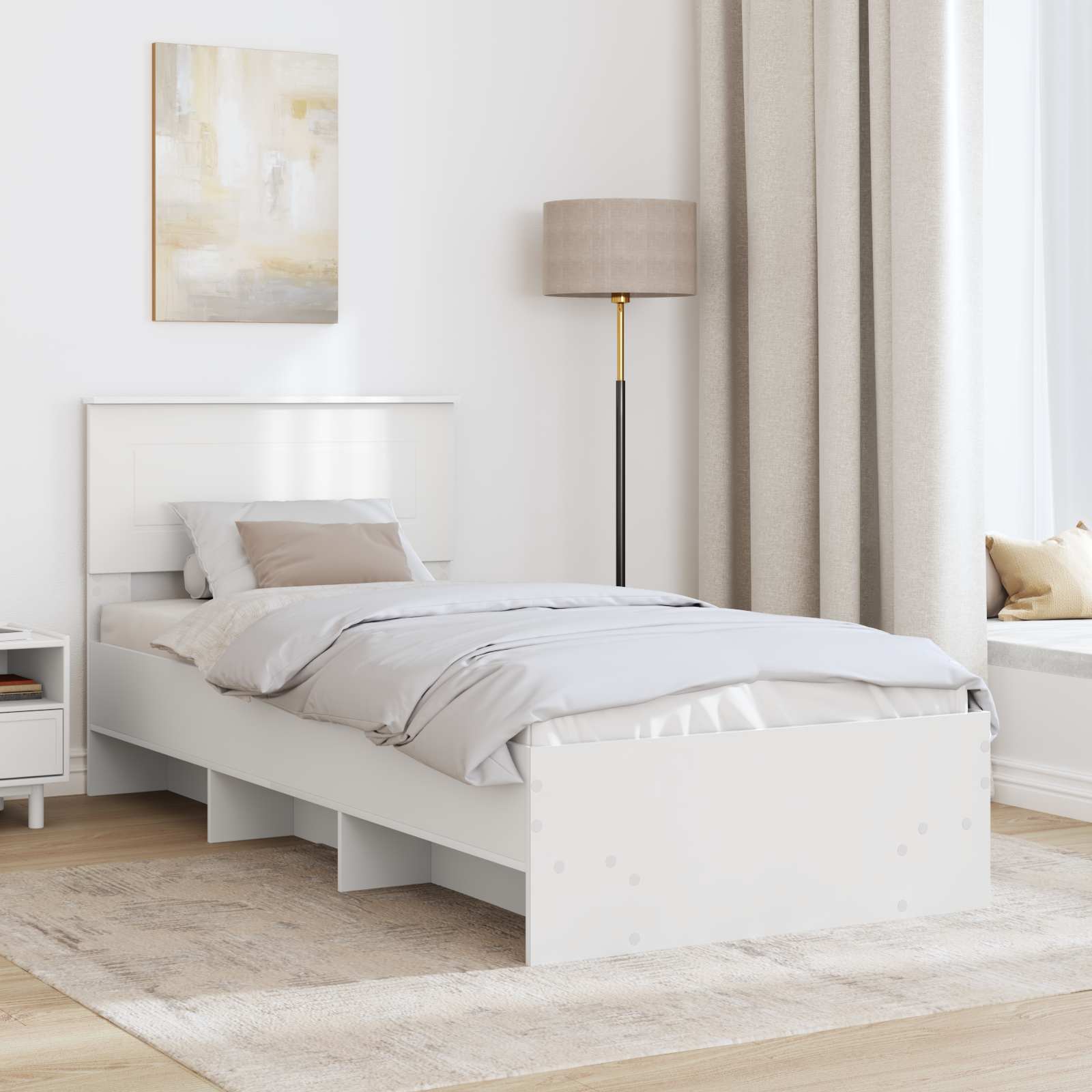 Cadre de lit Blanc 80 x 200 cm Bois d'ingénierie - XIOS