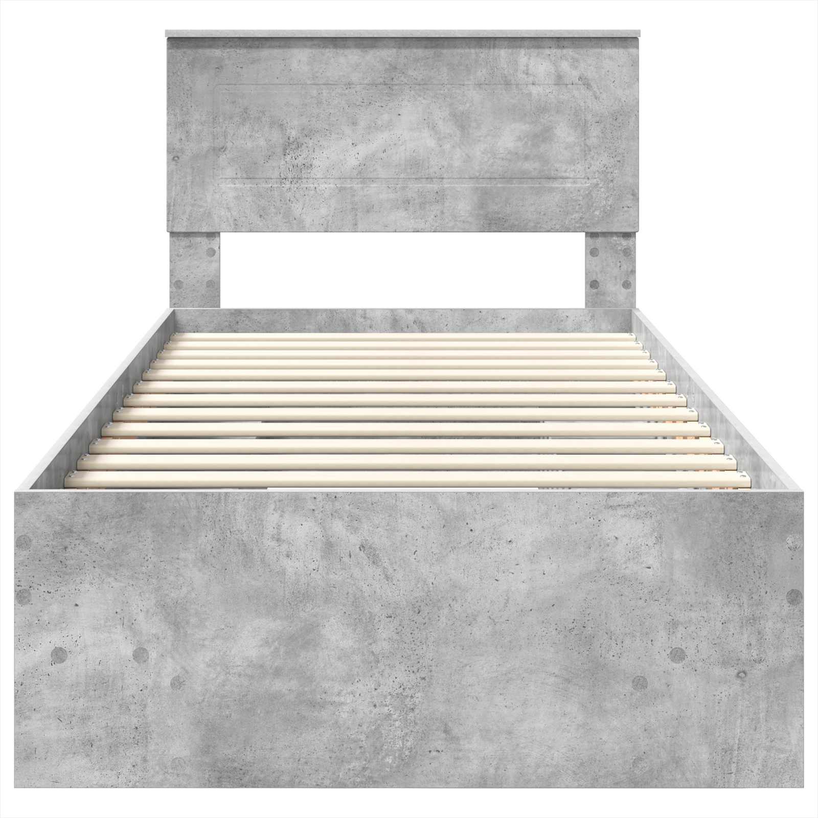 Cadre de lit Gris béton 80 x 200 cm Bois d'ingénierie - XIOS