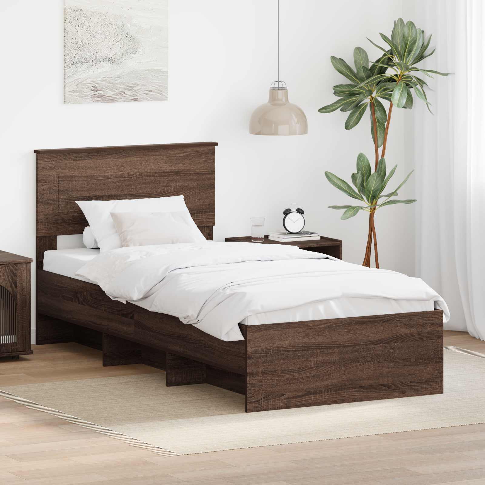 Cadre de lit Chêne brun 80 x 200 cm Bois d'ingénierie - XIOS