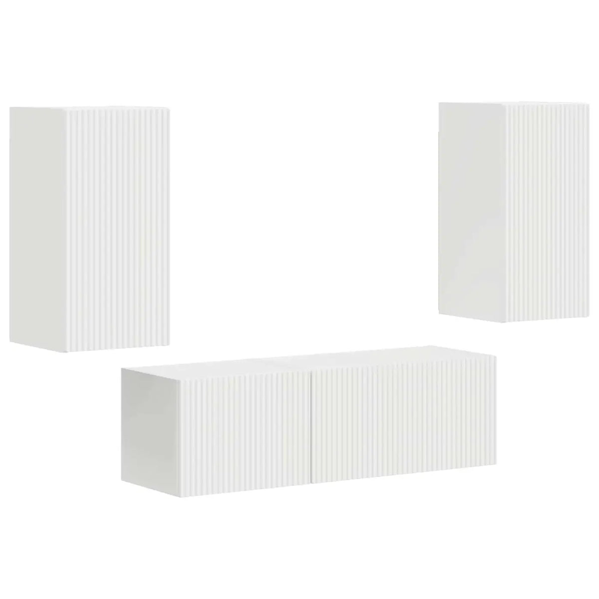 Ensemble de meuble TV mural 4 pc Blanc Bois d’ingénierie - XIOS