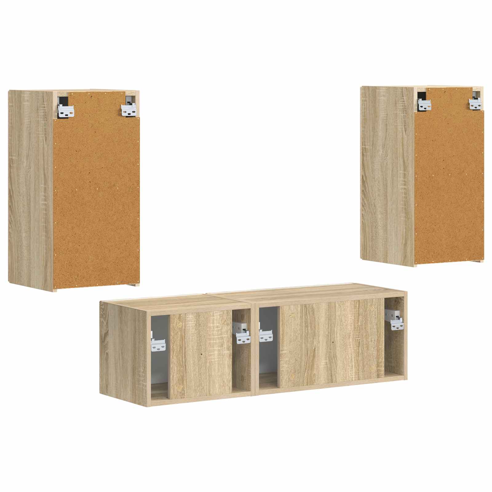 Ensemble de meuble TV mural Montage mural 4 pcs Chêne Sonoma - XIOS