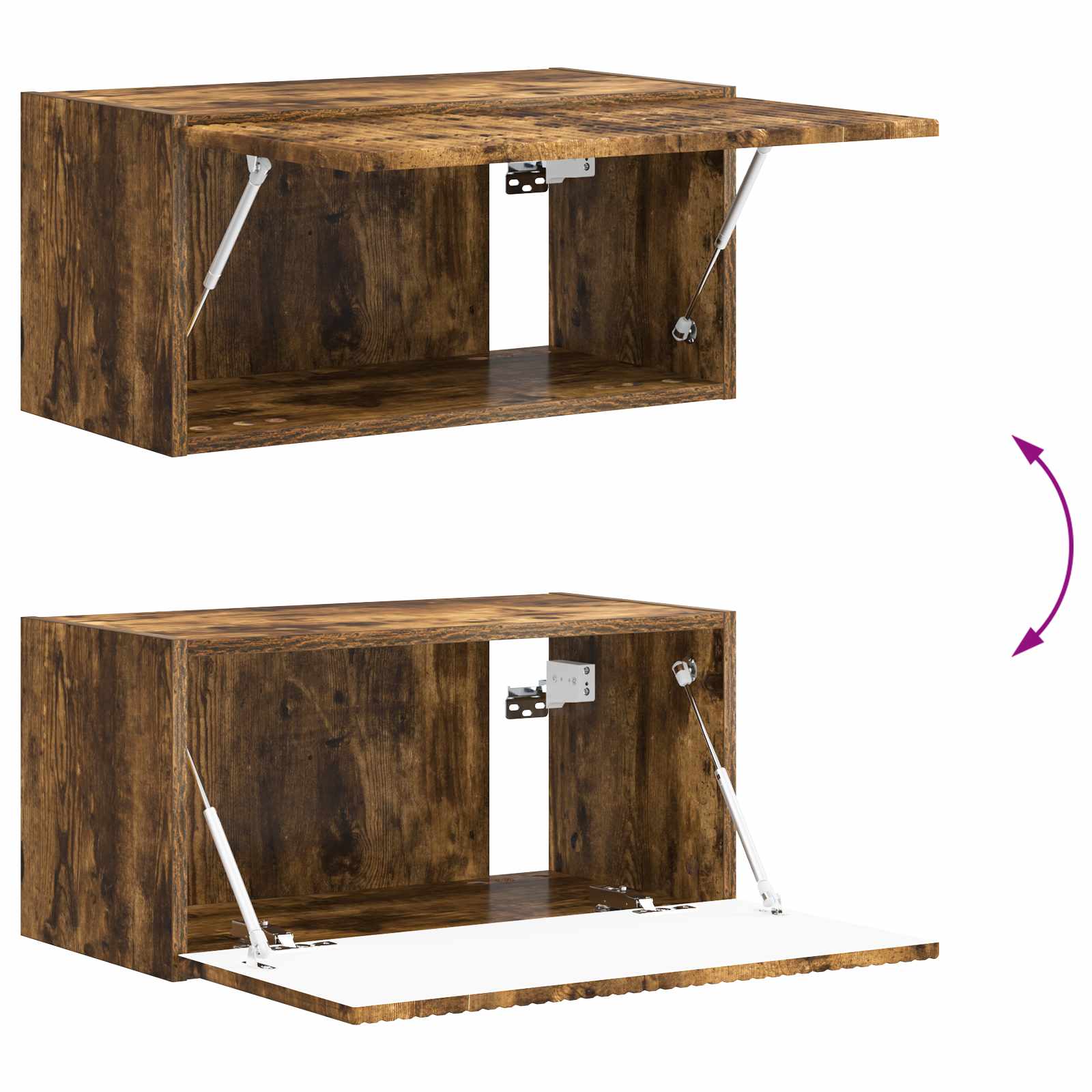Ensemble de meuble TV mural 4 pcs Chêne fumé Bois d'ingénierie - XIOS