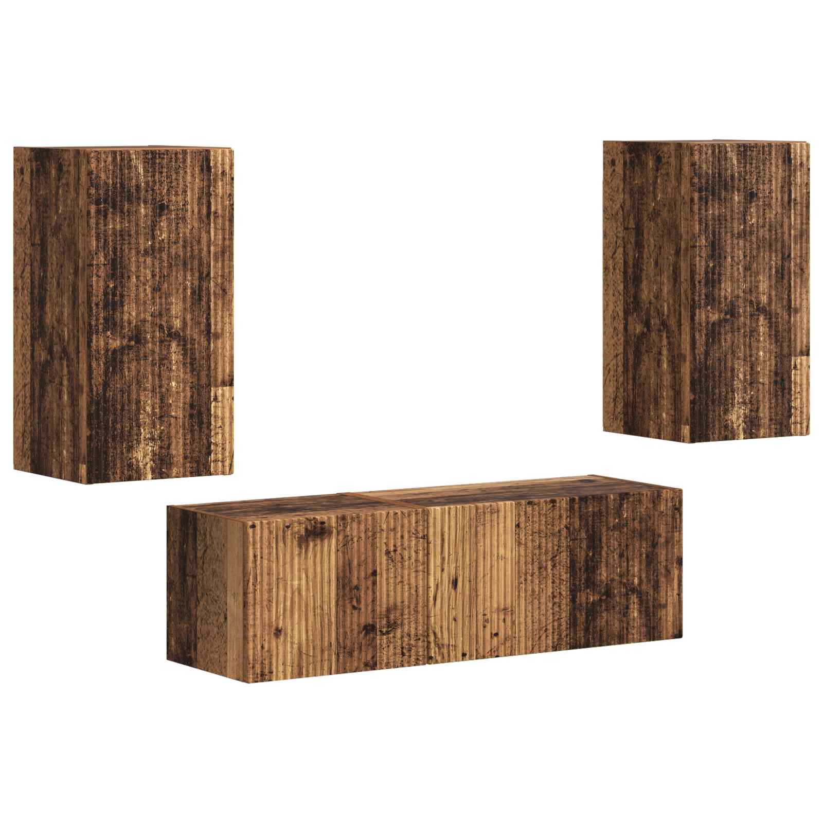 Ensemble de meuble TV mural 4 pcs Bois ancien Bois d'ingénierie - XIOS