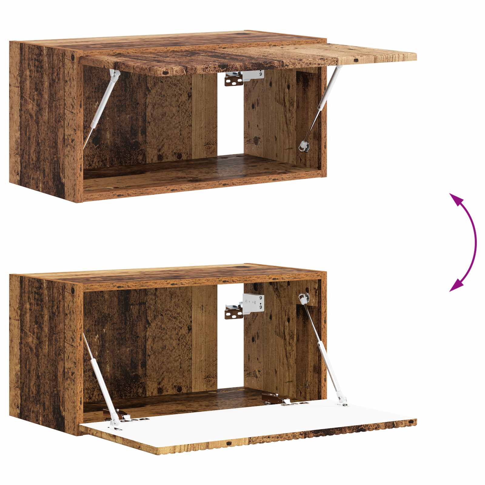 Ensemble de meuble TV mural 4 pcs Bois ancien Bois d'ingénierie - XIOS