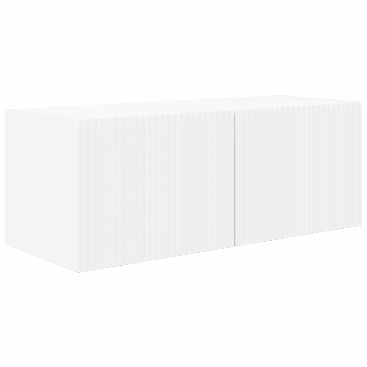 Ensemble de meuble TV mural 4 pc Blanc Bois d'ingénierie