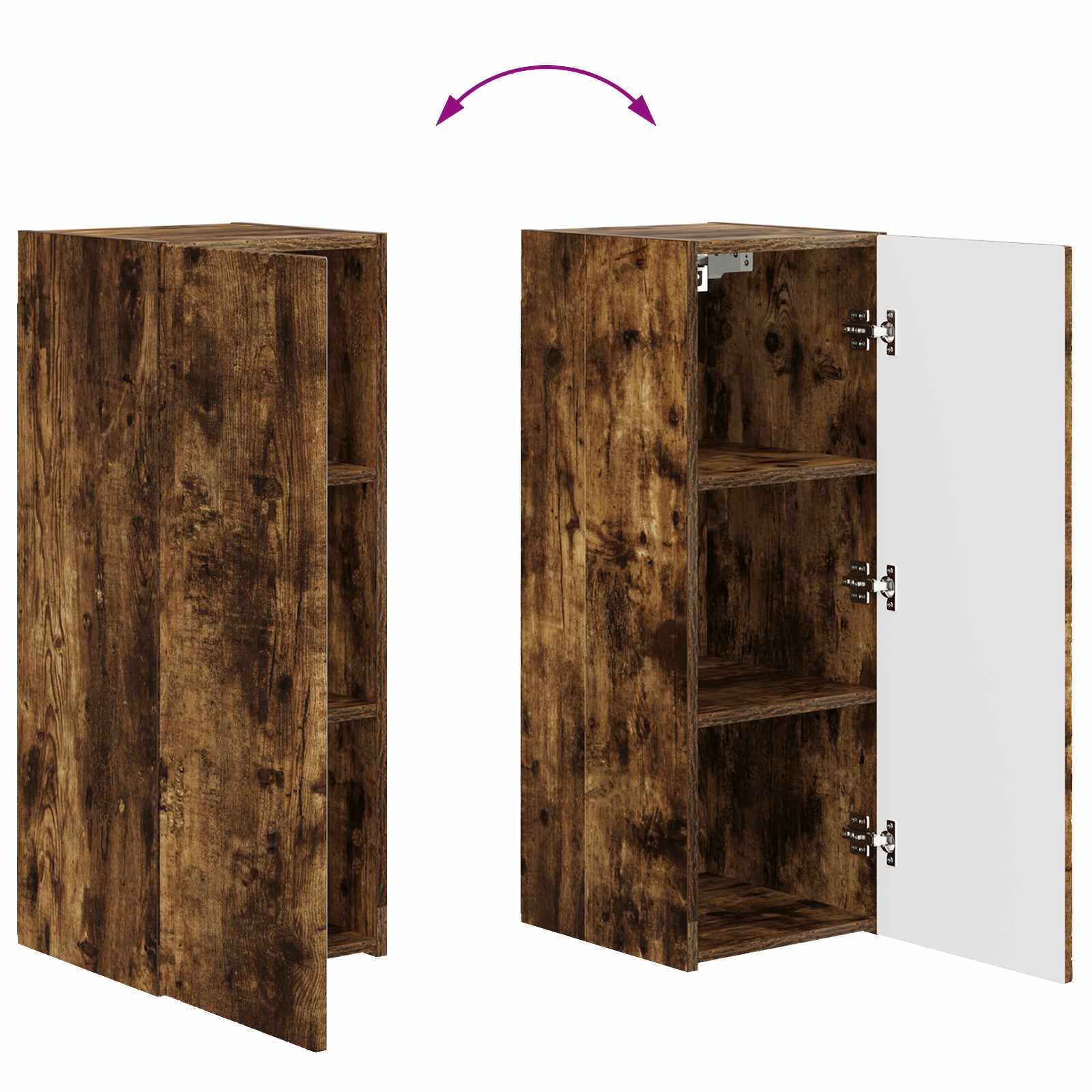 Ensemble de meuble TV mural 4 pcs Chêne fumé Bois d'ingénierie - XIOS