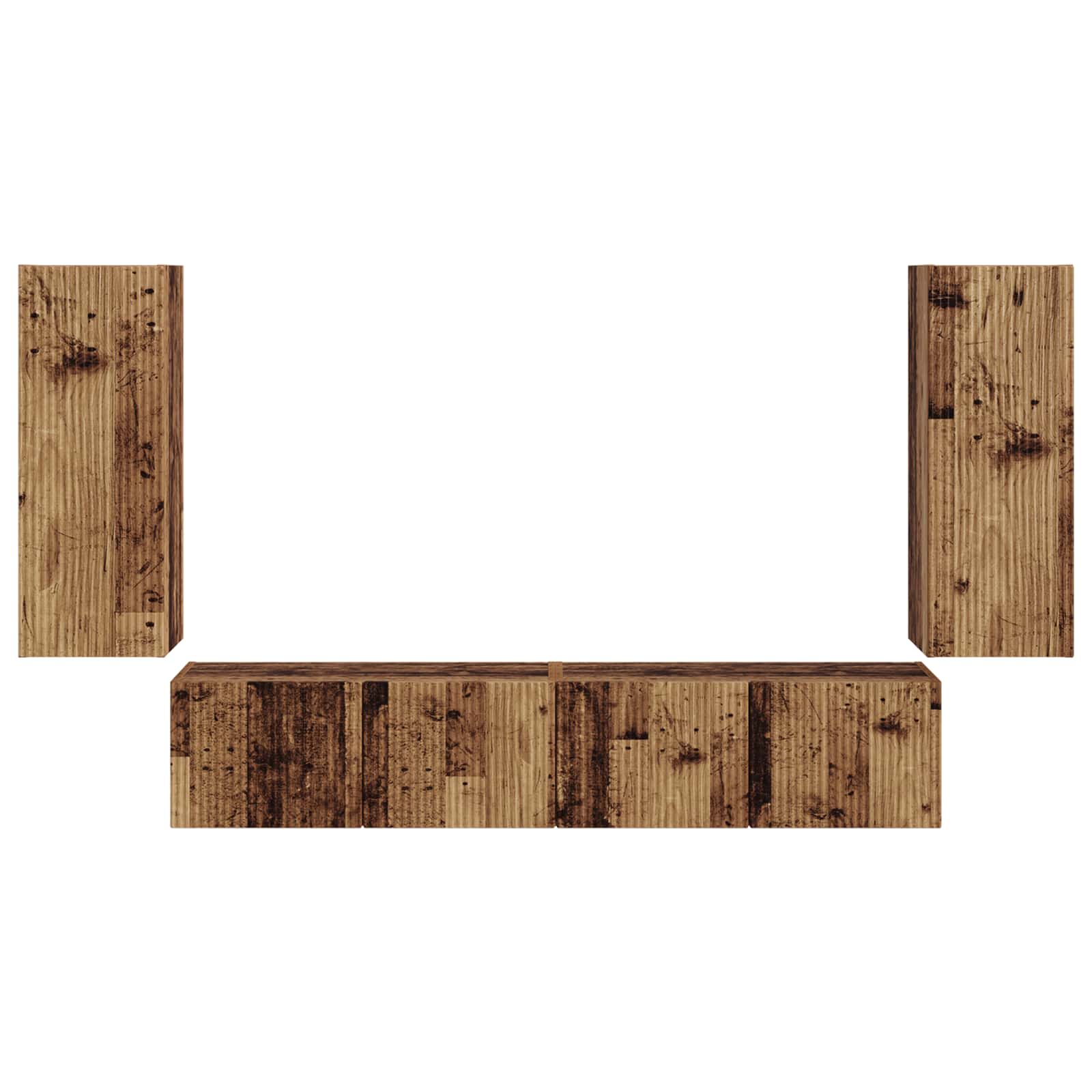 Ensemble de meuble TV mural 4 pcs Bois ancien Bois d'ingénierie - XIOS