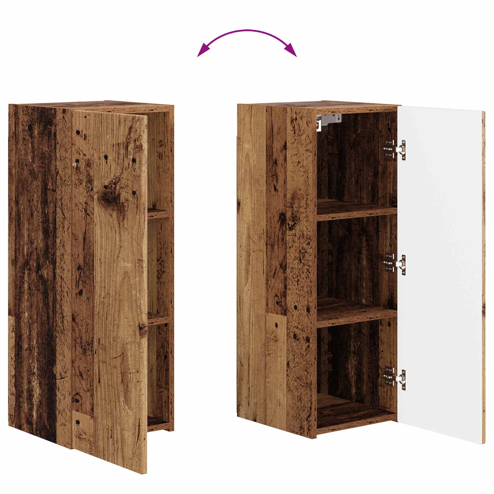 Ensemble de meuble TV mural 4 pcs Bois ancien Bois d'ingénierie - XIOS