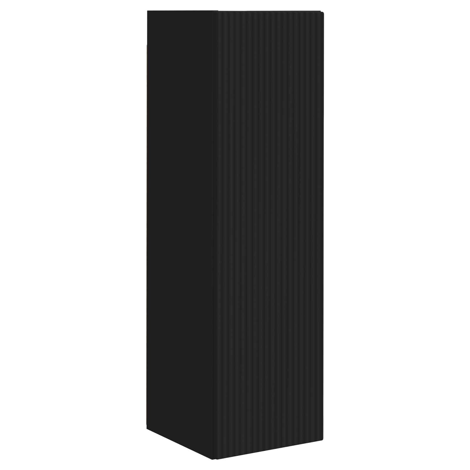 Ensemble de meuble TV mural 4 pc Noir Bois d'ingénierie