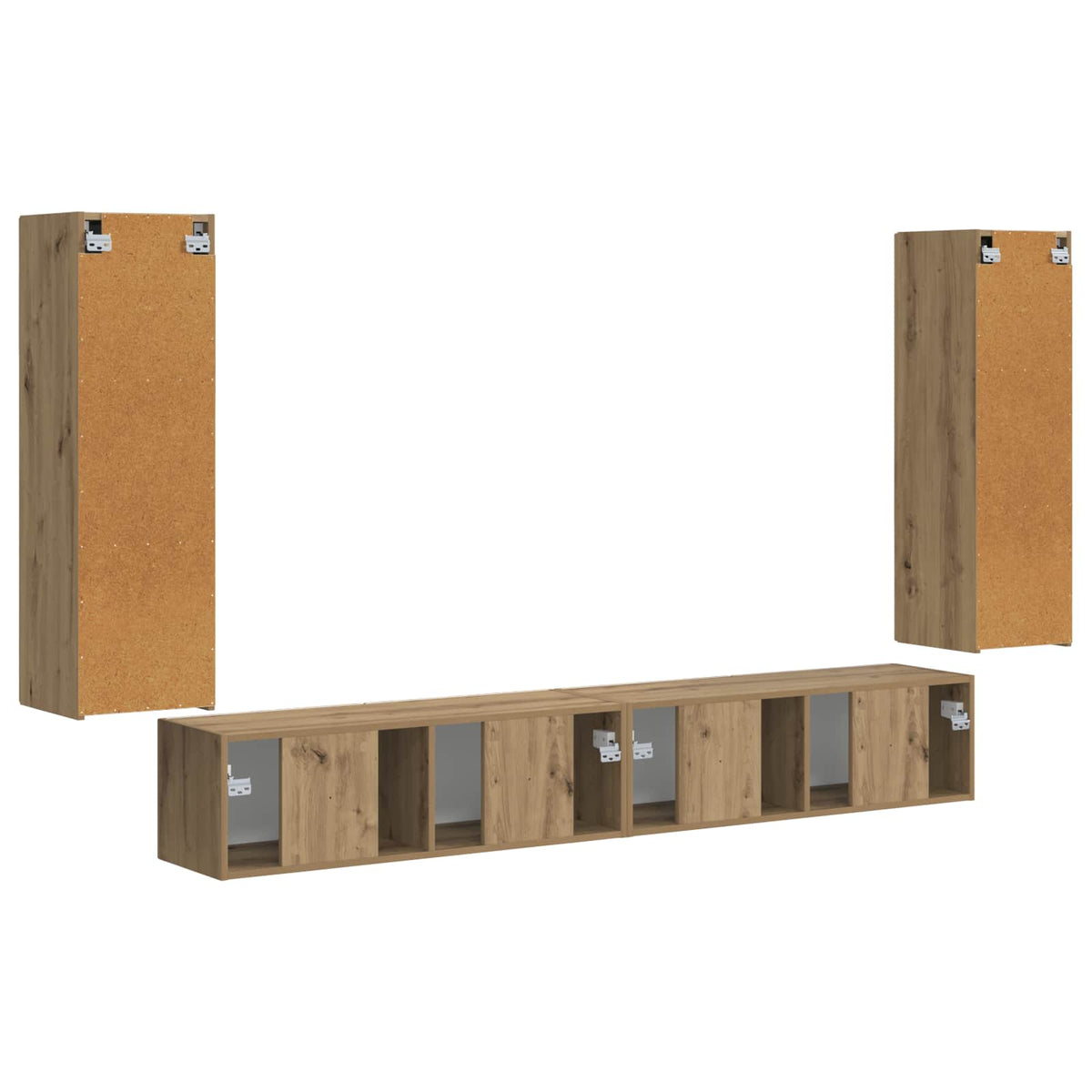 Ensemble de meuble TV mural 4 pc Chêne artisanal - XIOS