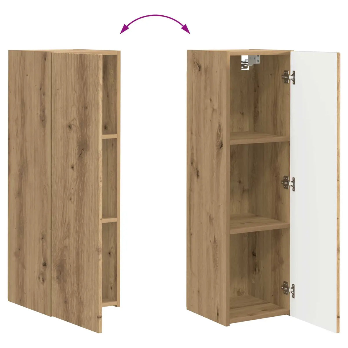 Ensemble de meuble TV mural 4 pc Chêne artisanal - XIOS