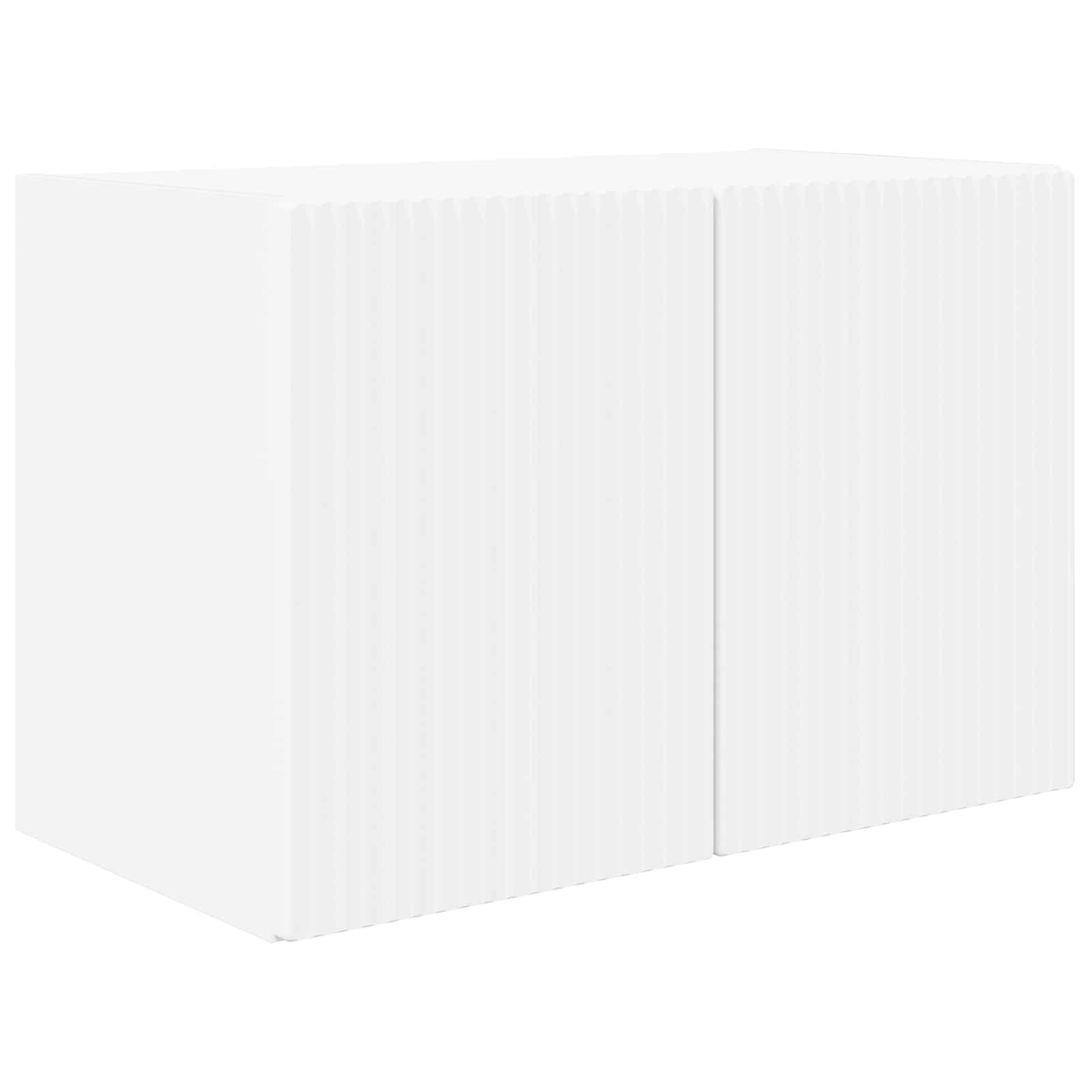 Ensemble de meuble TV mural 4 pc Blanc Bois d'ingénierie