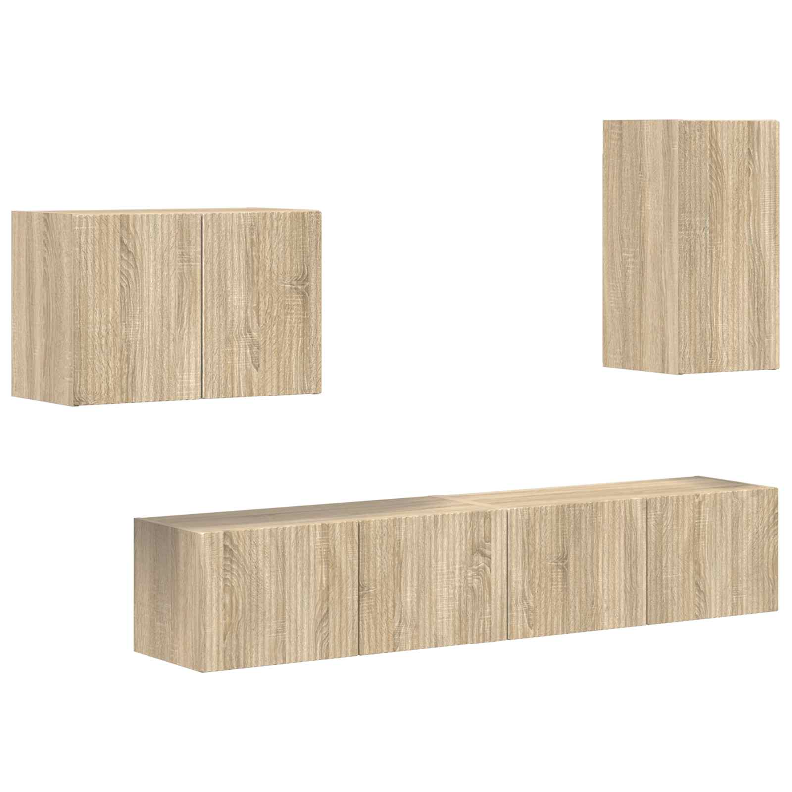 Ensemble de meuble TV mural Montage mural 4 pcs Chêne Sonoma - XIOS