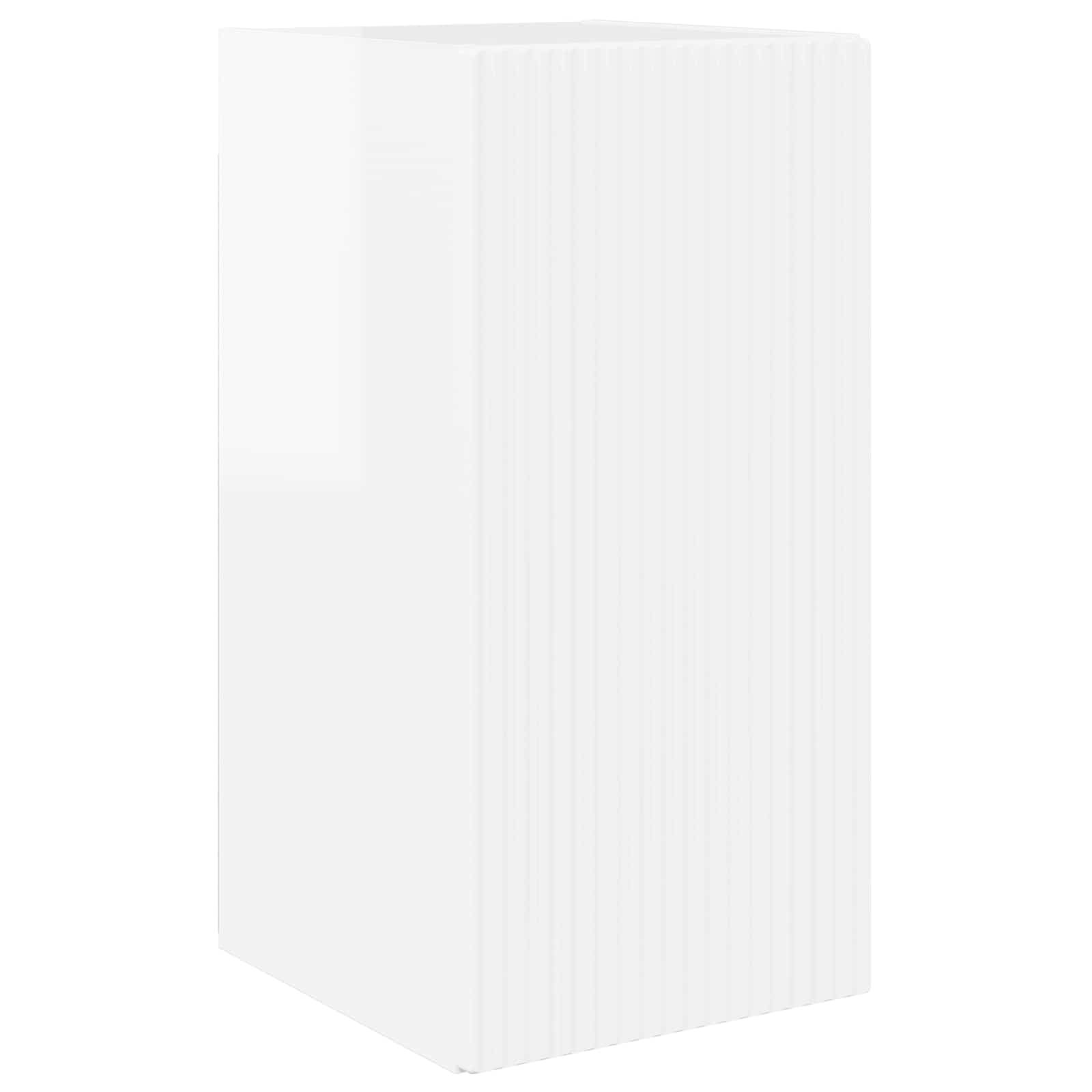 Ensemble de meuble TV mural Montage mural 4 pcs Blanc brillant - XIOS
