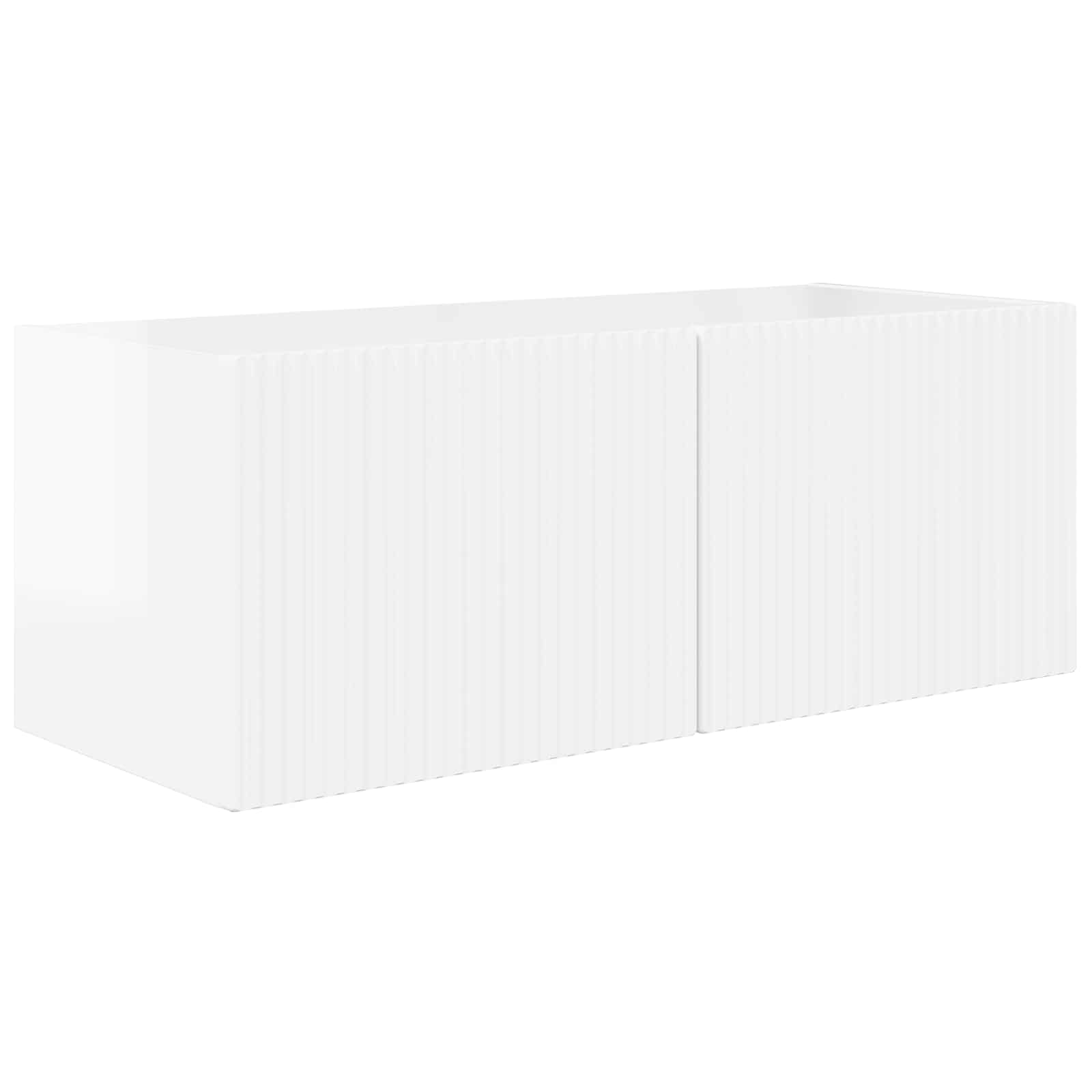 Ensemble de meuble TV mural Montage mural 4 pcs Blanc brillant - XIOS