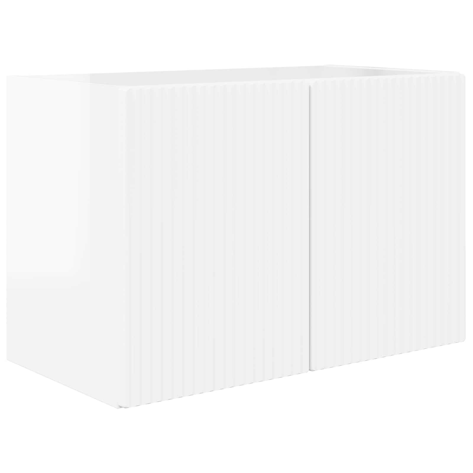 Ensemble de meuble TV mural Montage mural 4 pcs Blanc brillant - XIOS