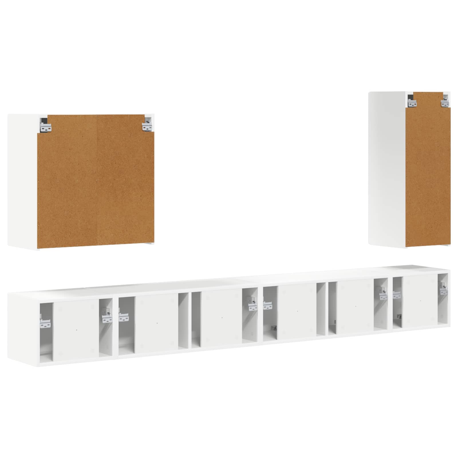 Ensemble de meuble TV mural Montage mural 6 pcs Blanc - XIOS