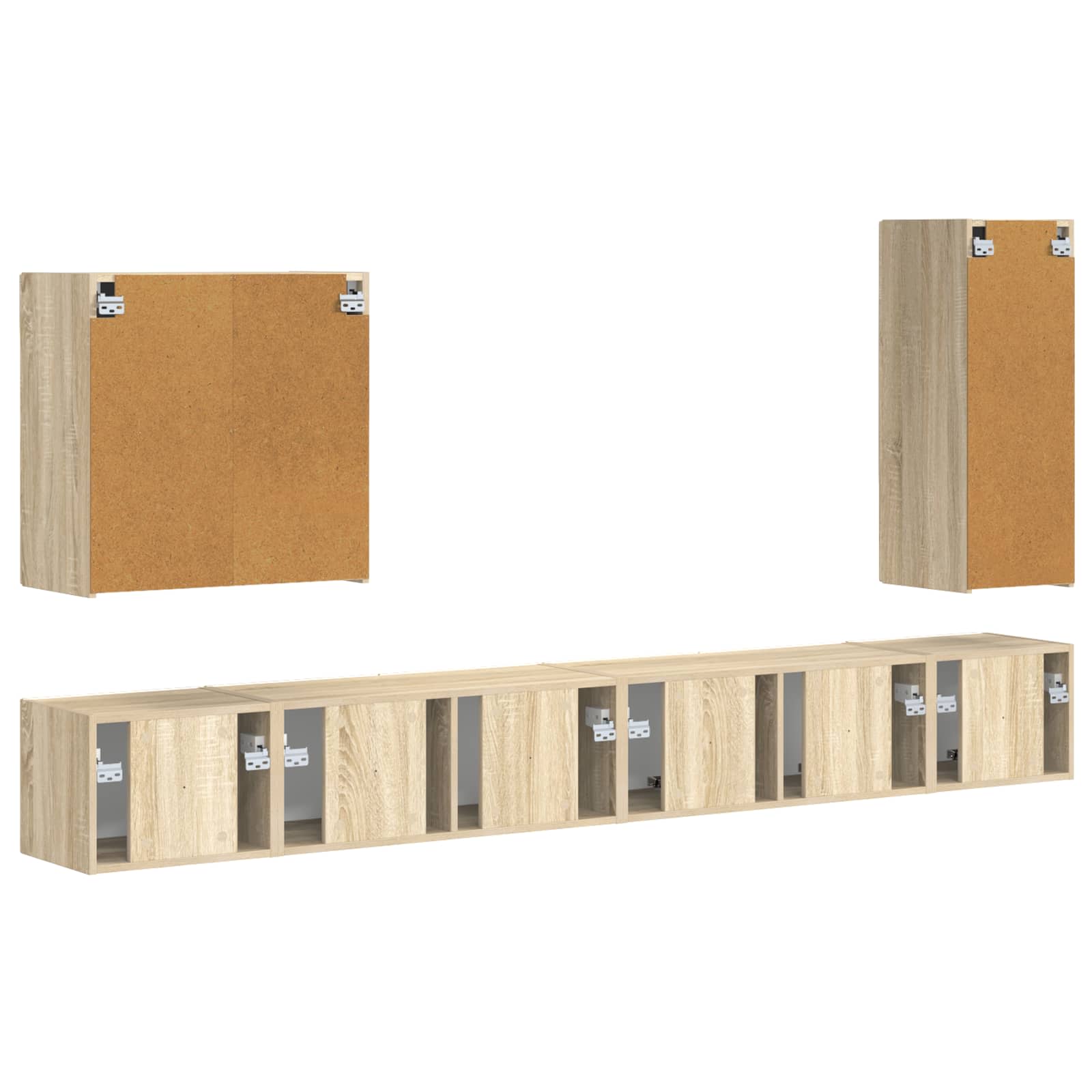 Ensemble de meuble TV mural Montage mural 6 pcs Chêne Sonoma - XIOS