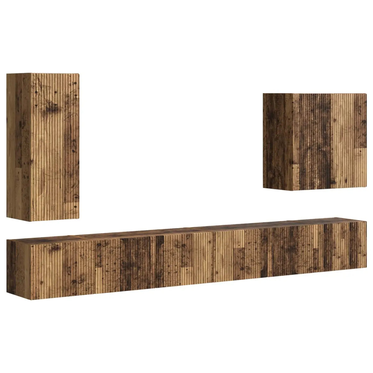 Ensemble de meuble TV mural 6 pc Bois Ancien - XIOS