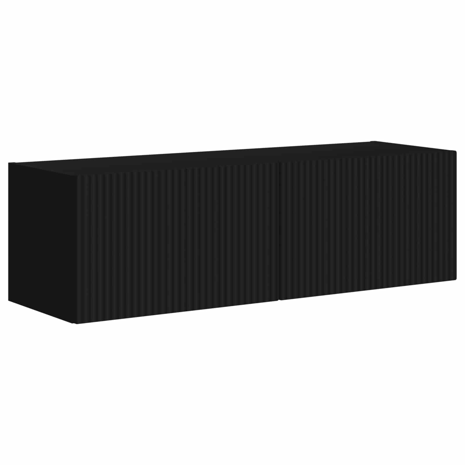 Ensemble de meuble TV mural 6 pc Noir