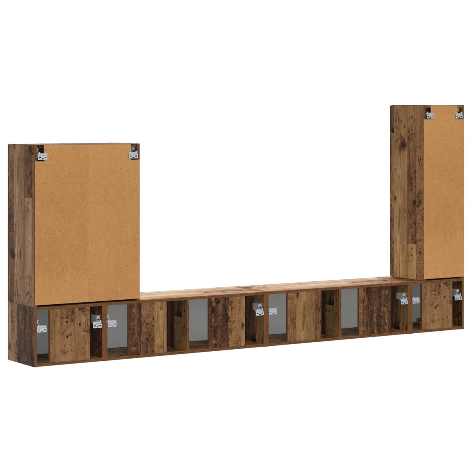 Ensemble de meuble TV mural Montage mural 6 pcs Bois Ancien - XIOS