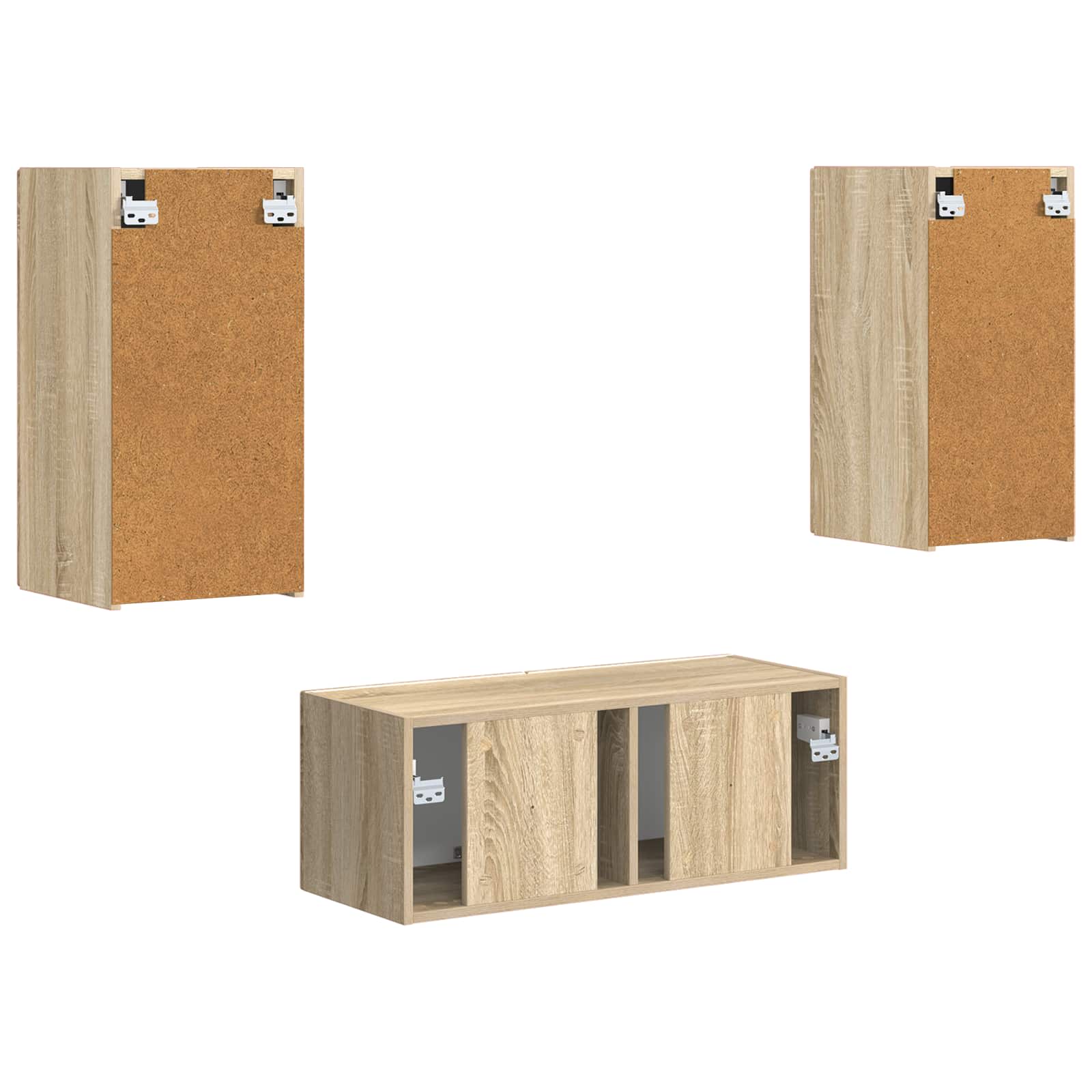 Ensemble meuble TV 2 pcs Chêne Sonoma Bois d'ingénierie - XIOS