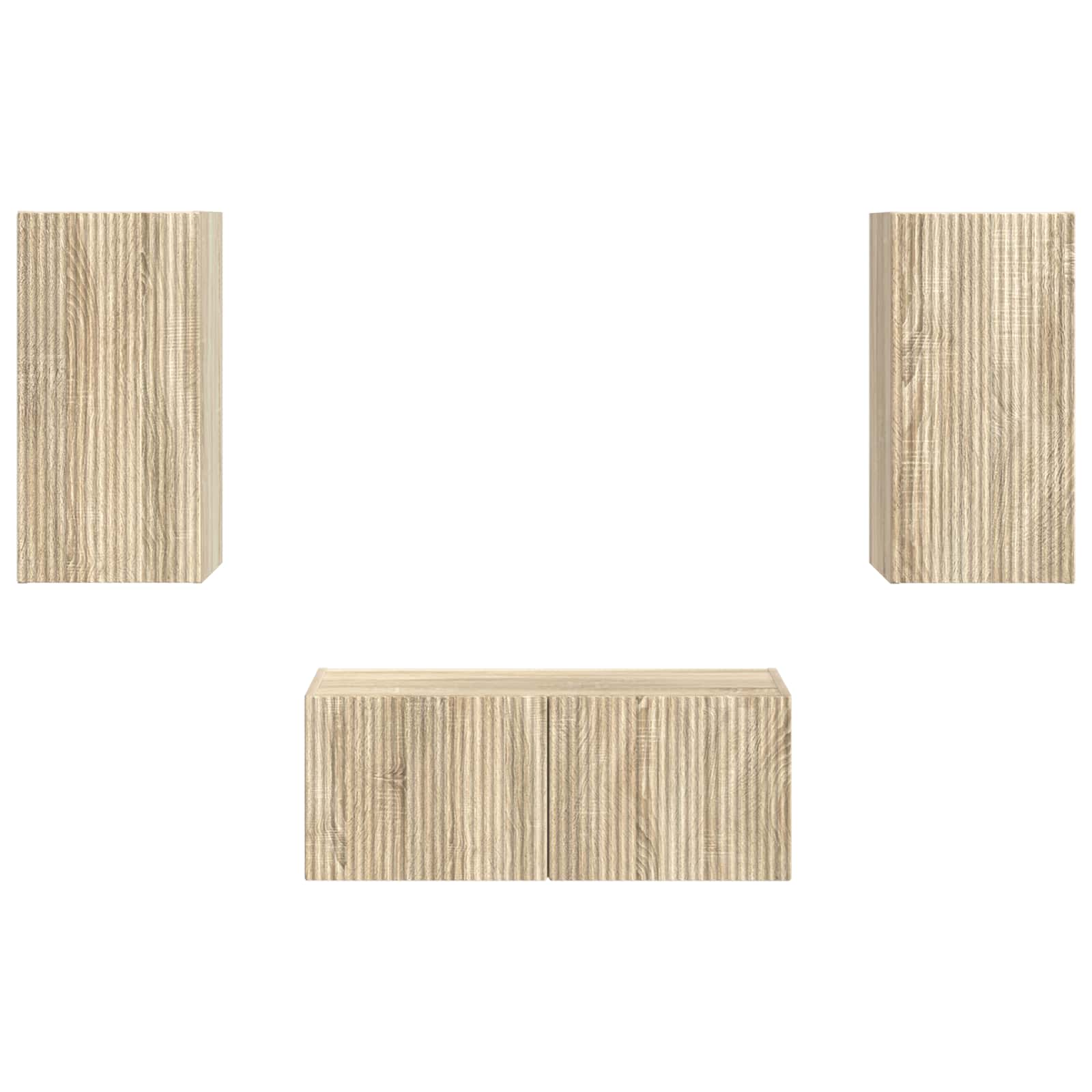 Ensemble meuble TV 2 pcs Chêne Sonoma Bois d'ingénierie - XIOS