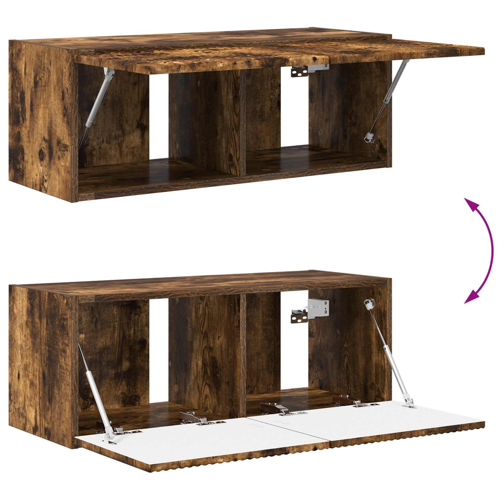 Ensemble meuble TV 2 pcs Chêne fumé Bois d'ingénierie - XIOS