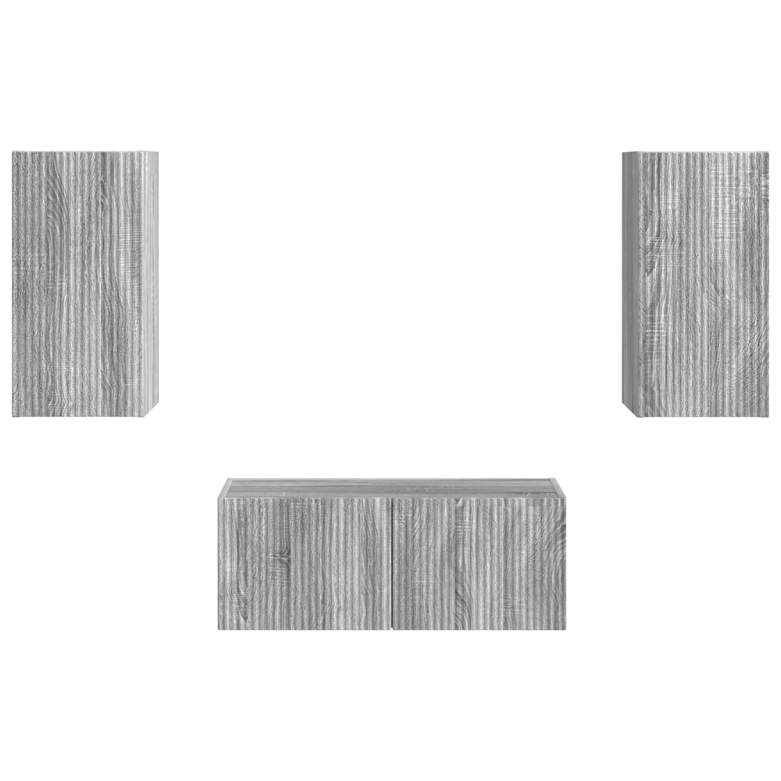 Ensemble meuble TV 2 pcs Gris Sonoma Bois d'ingénierie - XIOS