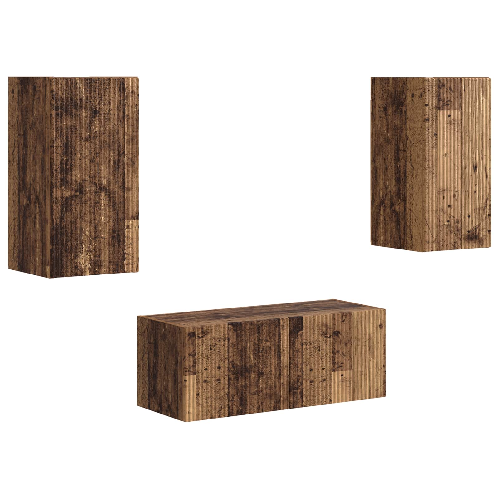 Ensemble meuble TV 2 pcs Bois ancien Bois d'ingénierie - XIOS