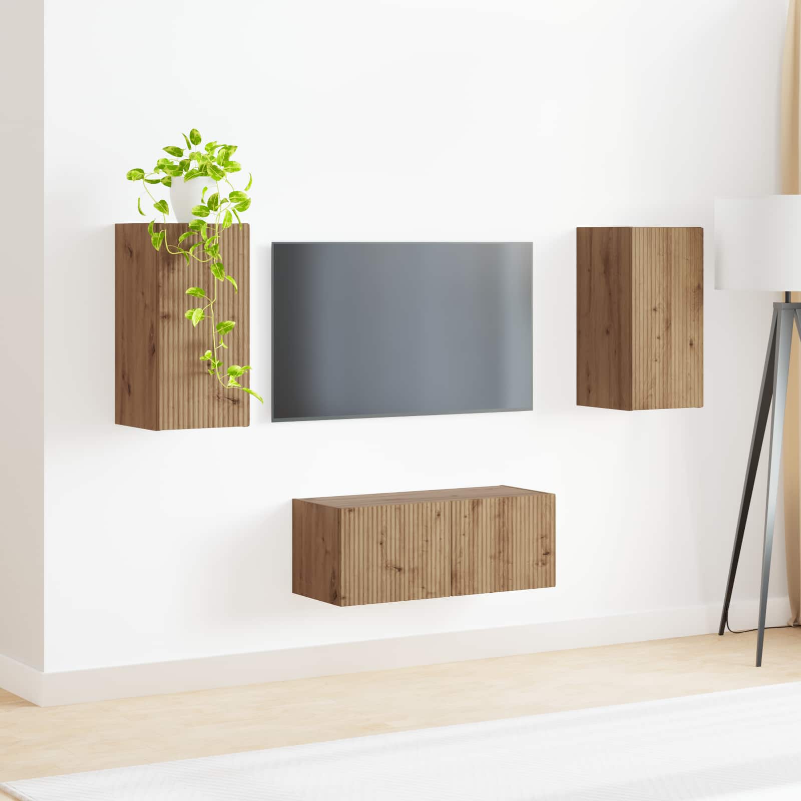 Ensemble meuble TV 2 pcs Chêne artisanal Bois d'ingénierie