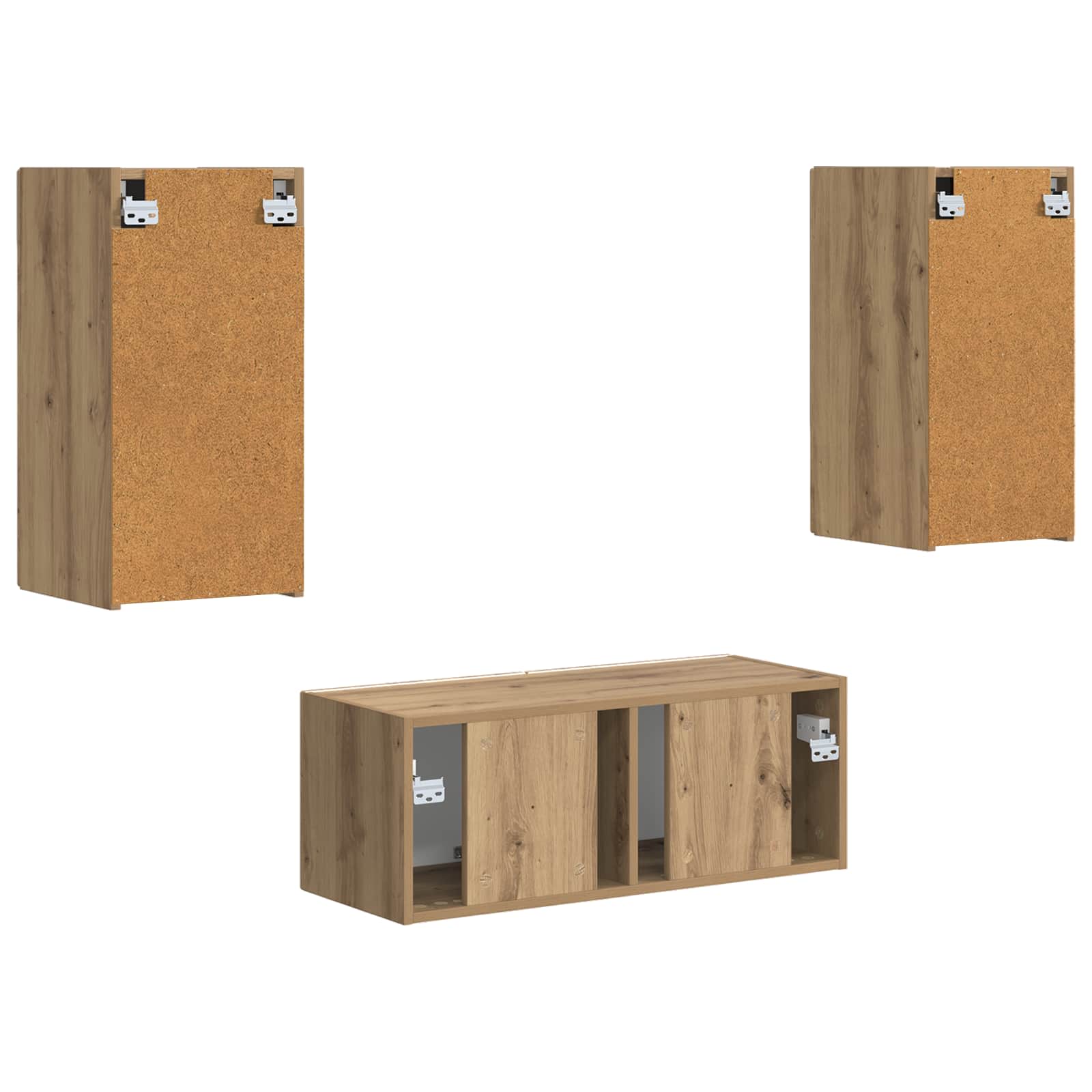 Ensemble meuble TV 2 pcs Chêne artisanal Bois d'ingénierie