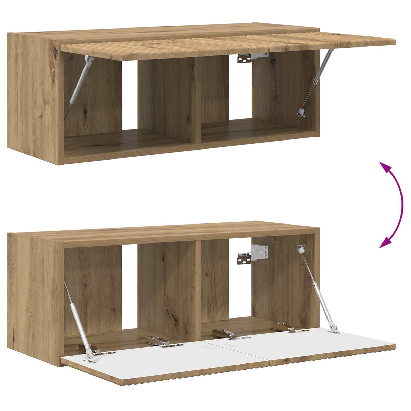 Ensemble meuble TV 2 pcs Chêne artisanal Bois d'ingénierie