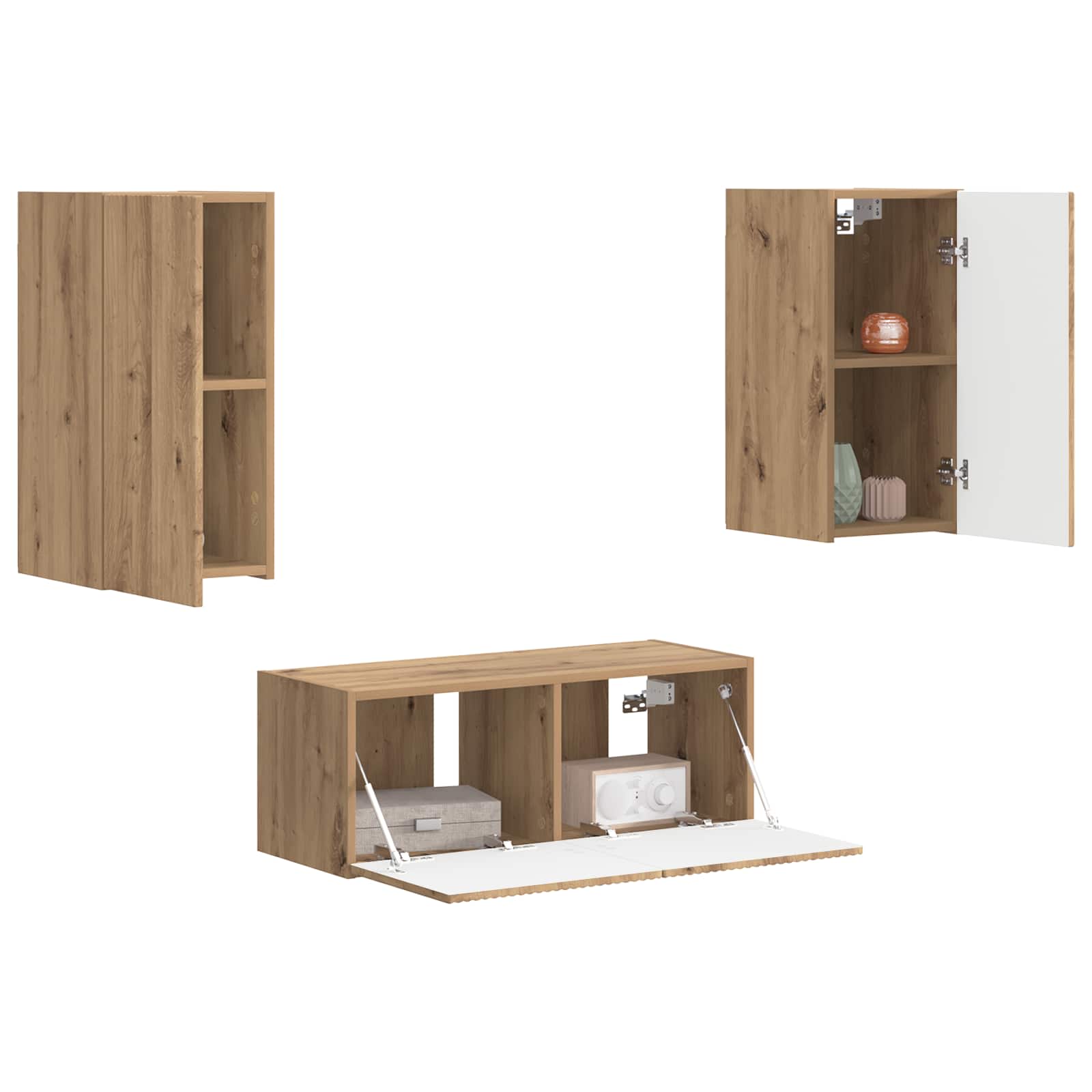 Ensemble meuble TV 2 pcs Chêne artisanal Bois d'ingénierie