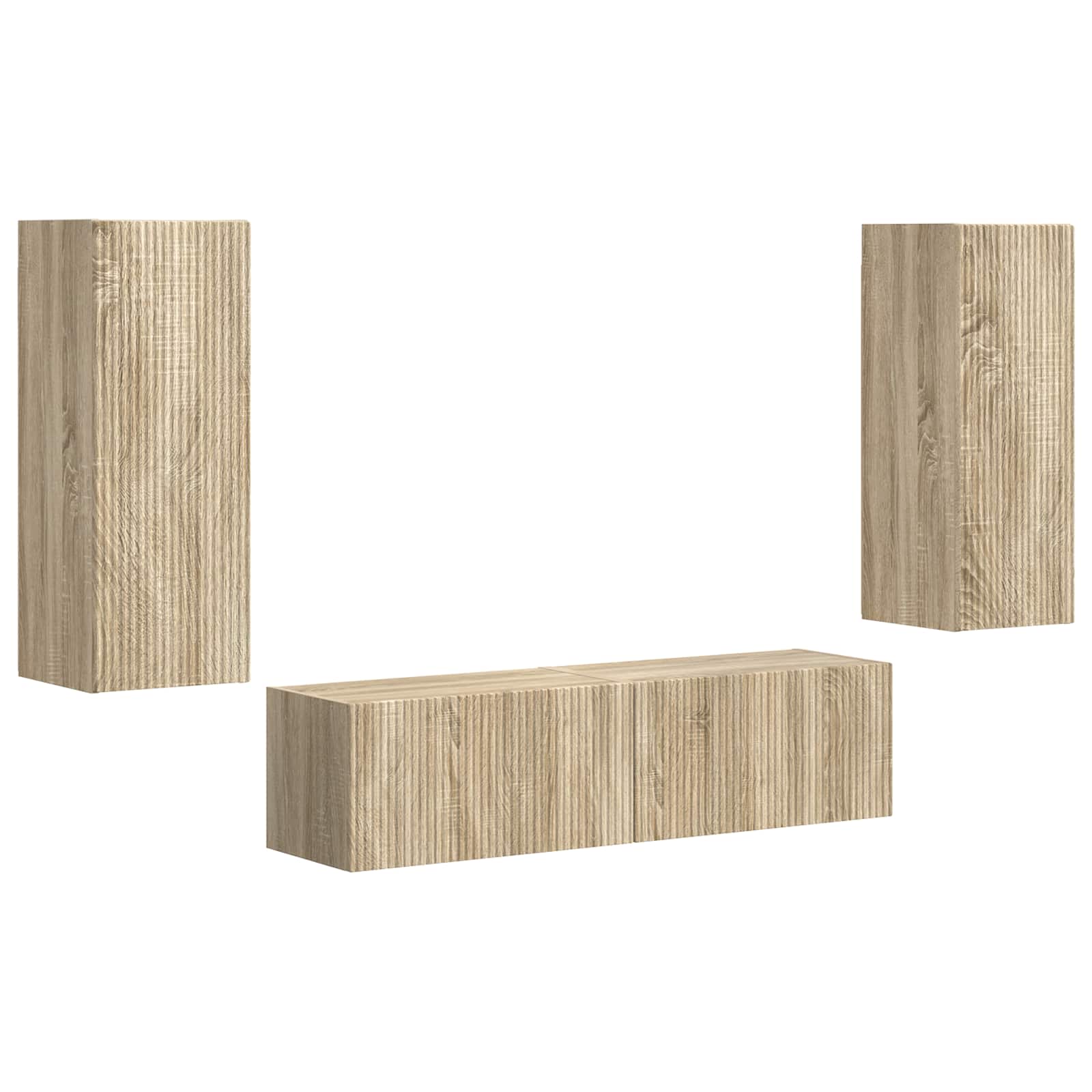 Ensemble meuble TV 2 pc Chêne Sonoma Bois d'ingénierie