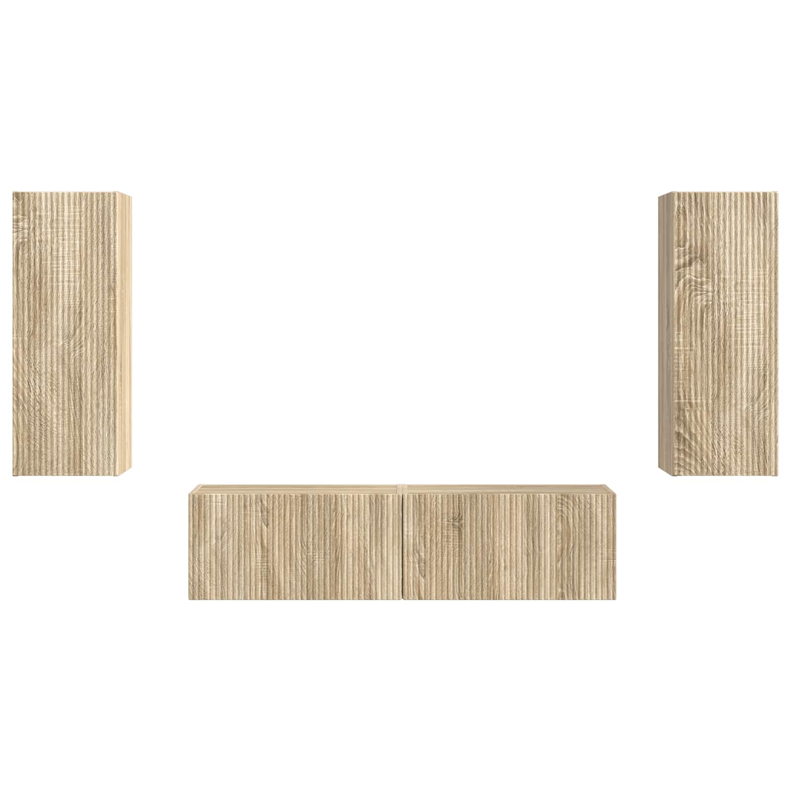 Ensemble meuble TV 2 pc Chêne Sonoma Bois d'ingénierie