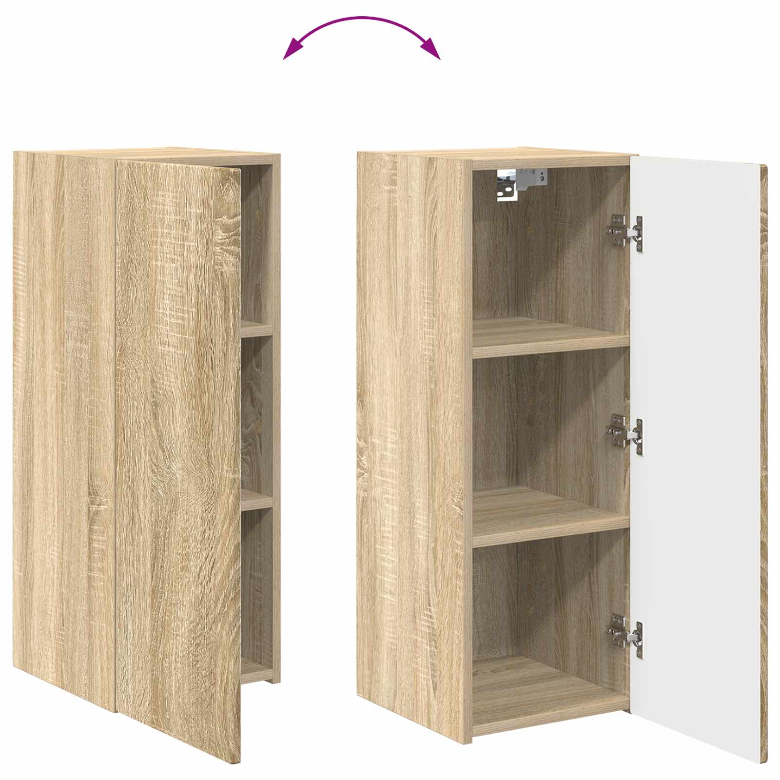 Ensemble meuble TV 2 pc Chêne Sonoma Bois d'ingénierie