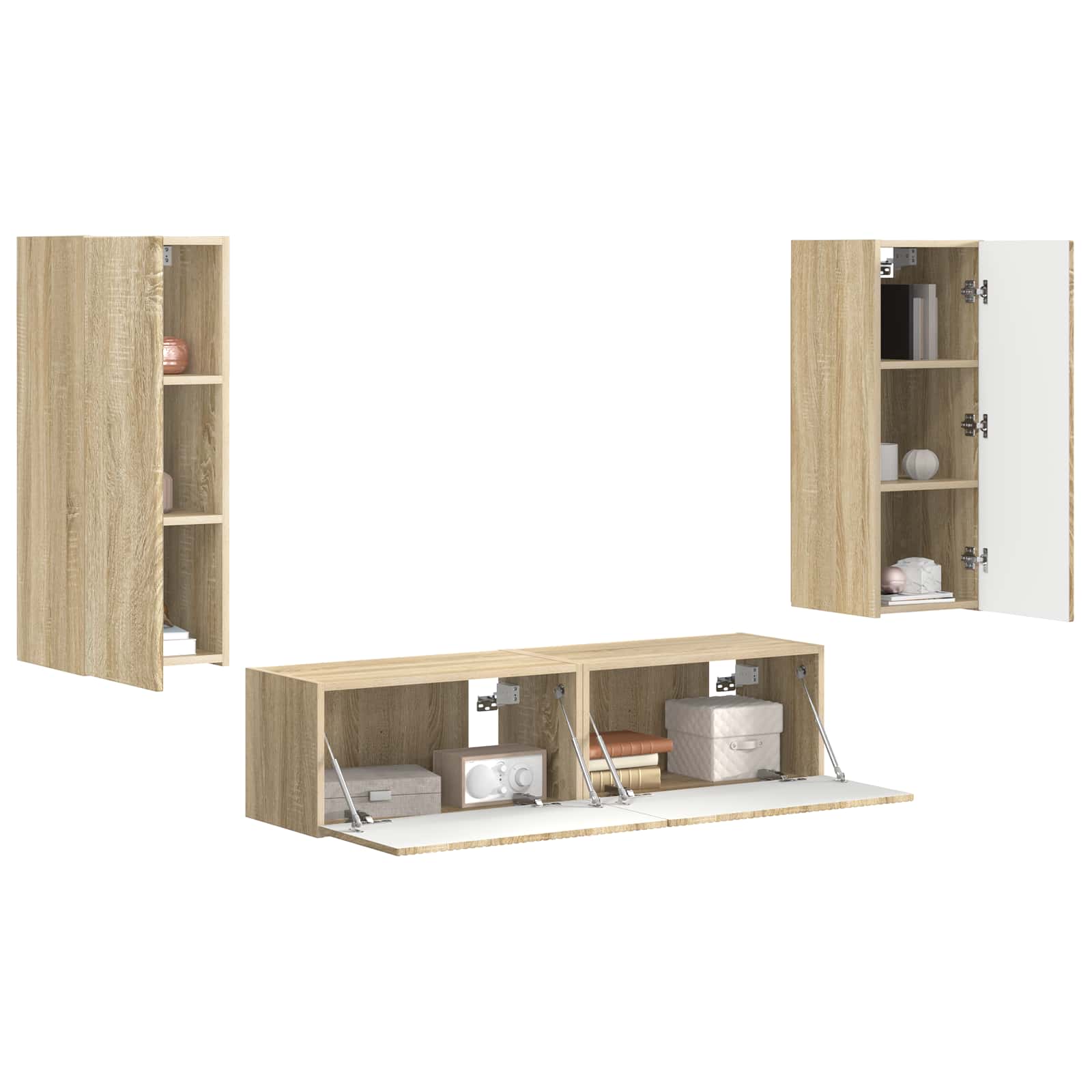 Ensemble meuble TV 2 pcs Chêne Sonoma Bois d'ingénierie - XIOS