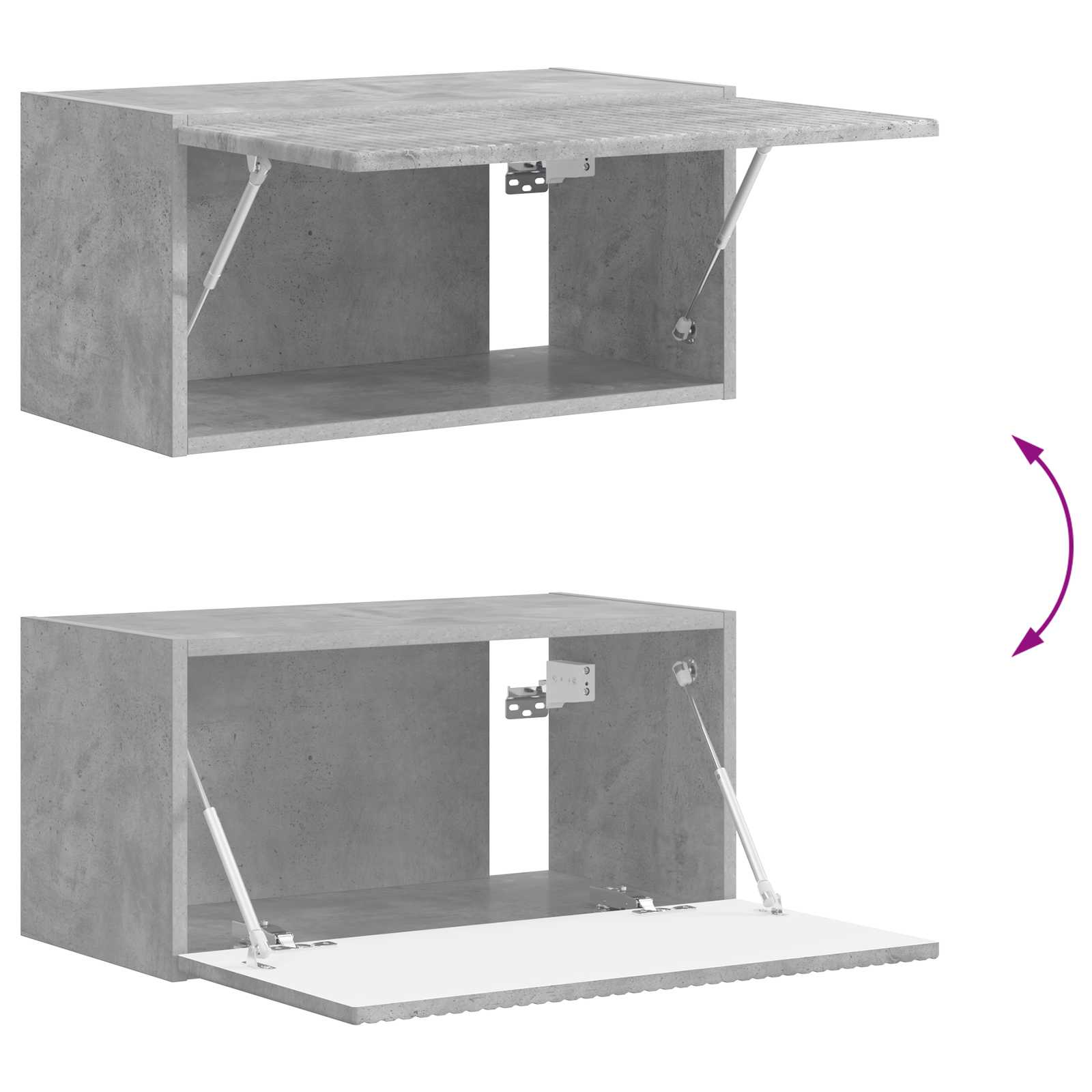 Ensemble meuble TV 2 pcs Gris béton Bois d'ingénierie - XIOS