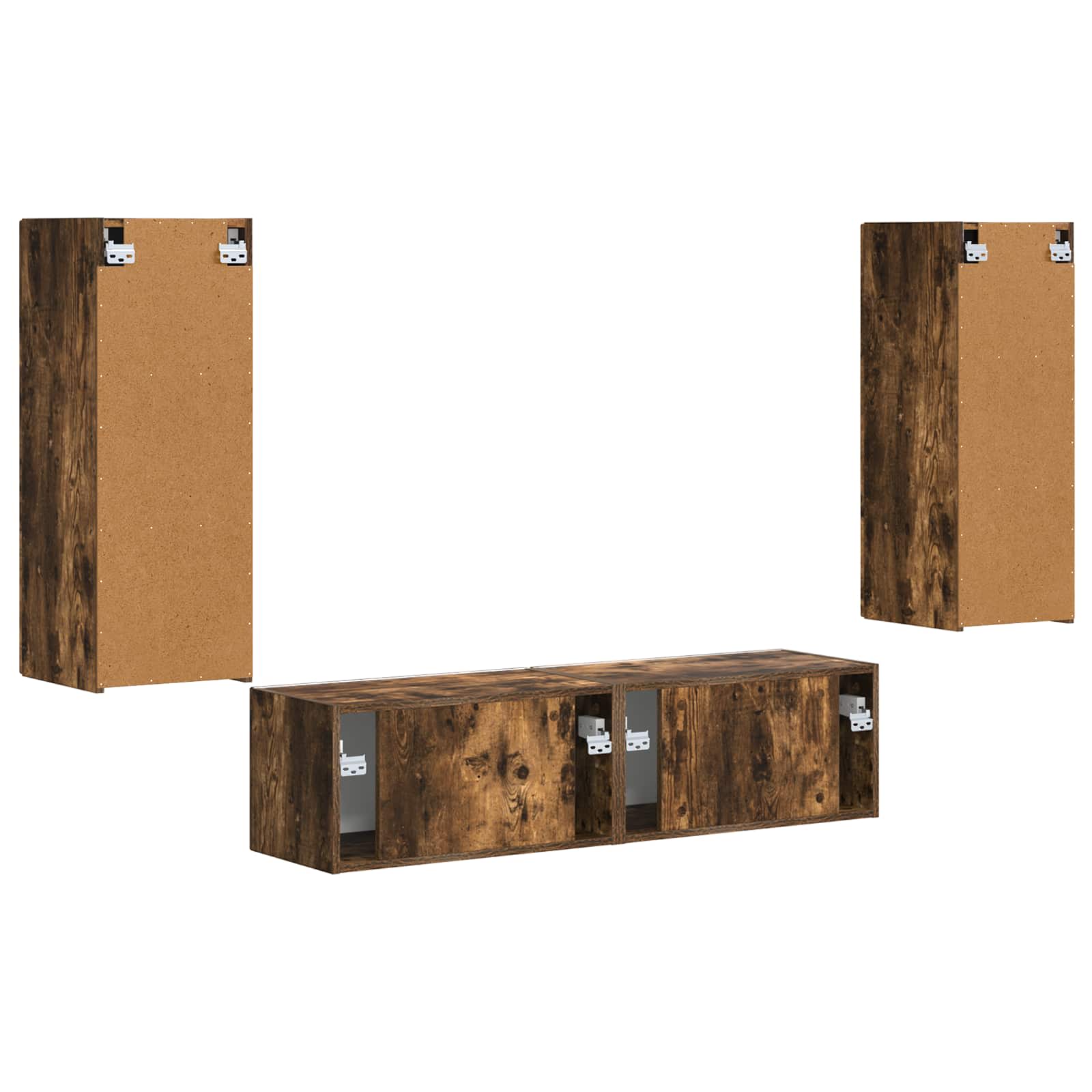 Ensemble meuble TV 2 pcs Chêne fumé Bois d'ingénierie - XIOS