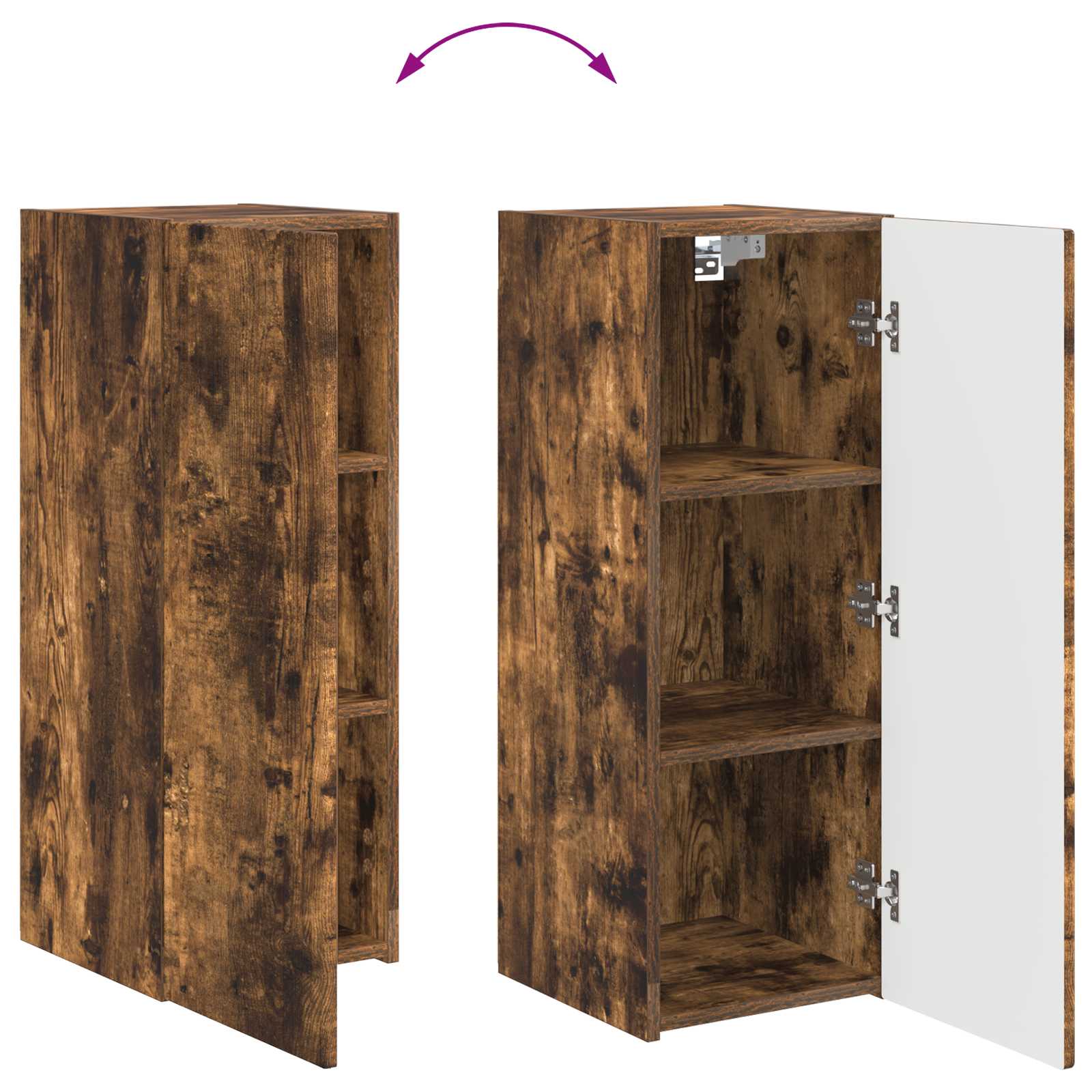 Ensemble meuble TV 2 pc Chêne fumé Bois d'ingénierie