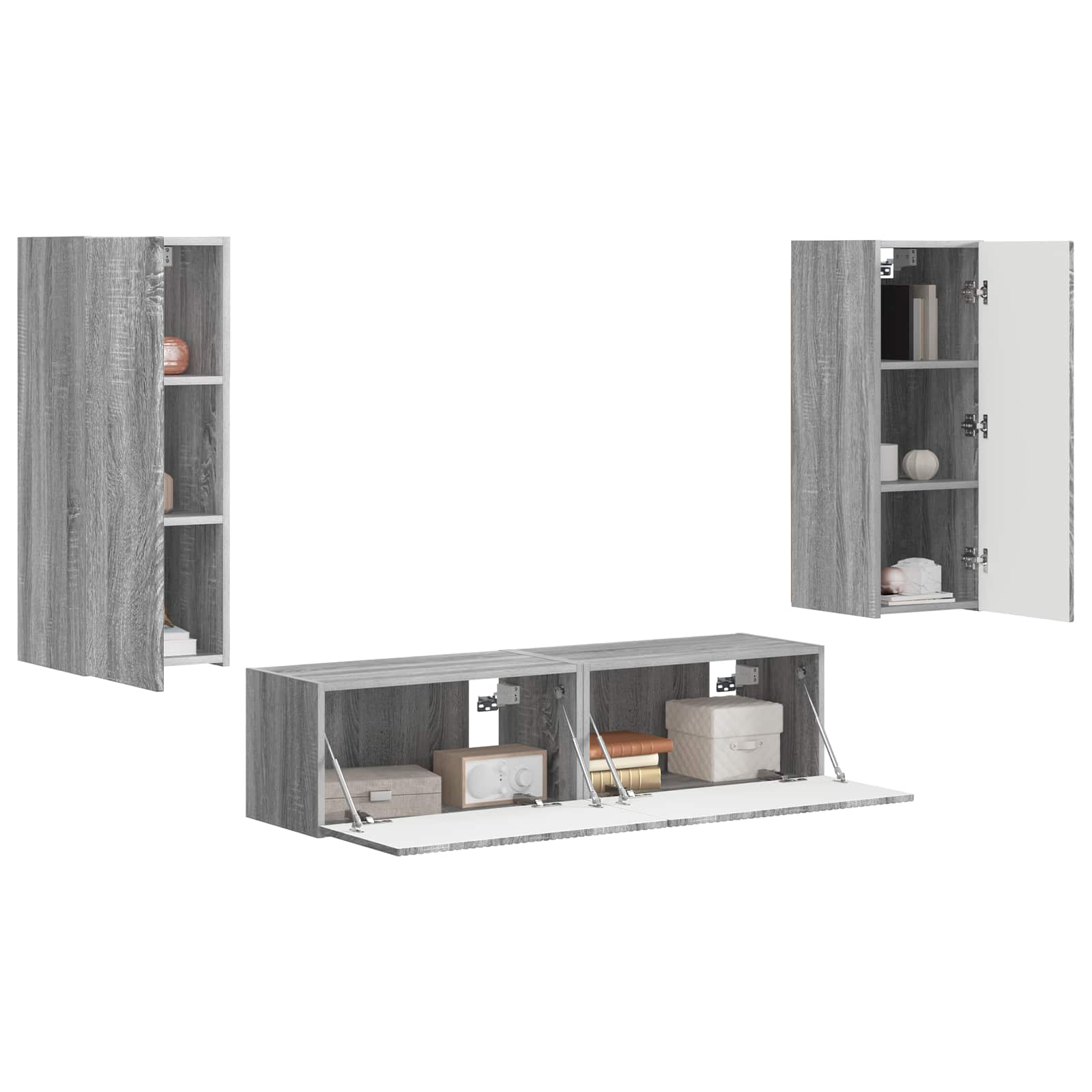 Ensemble meuble TV 2 pcs Gris Sonoma Bois d'ingénierie - XIOS