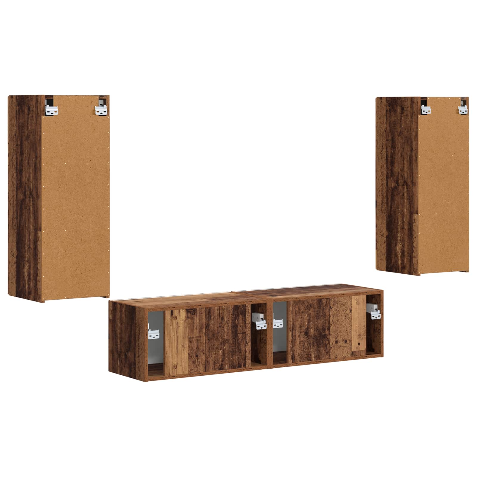 Ensemble meuble TV 2 pcs Bois ancien Bois d'ingénierie - XIOS