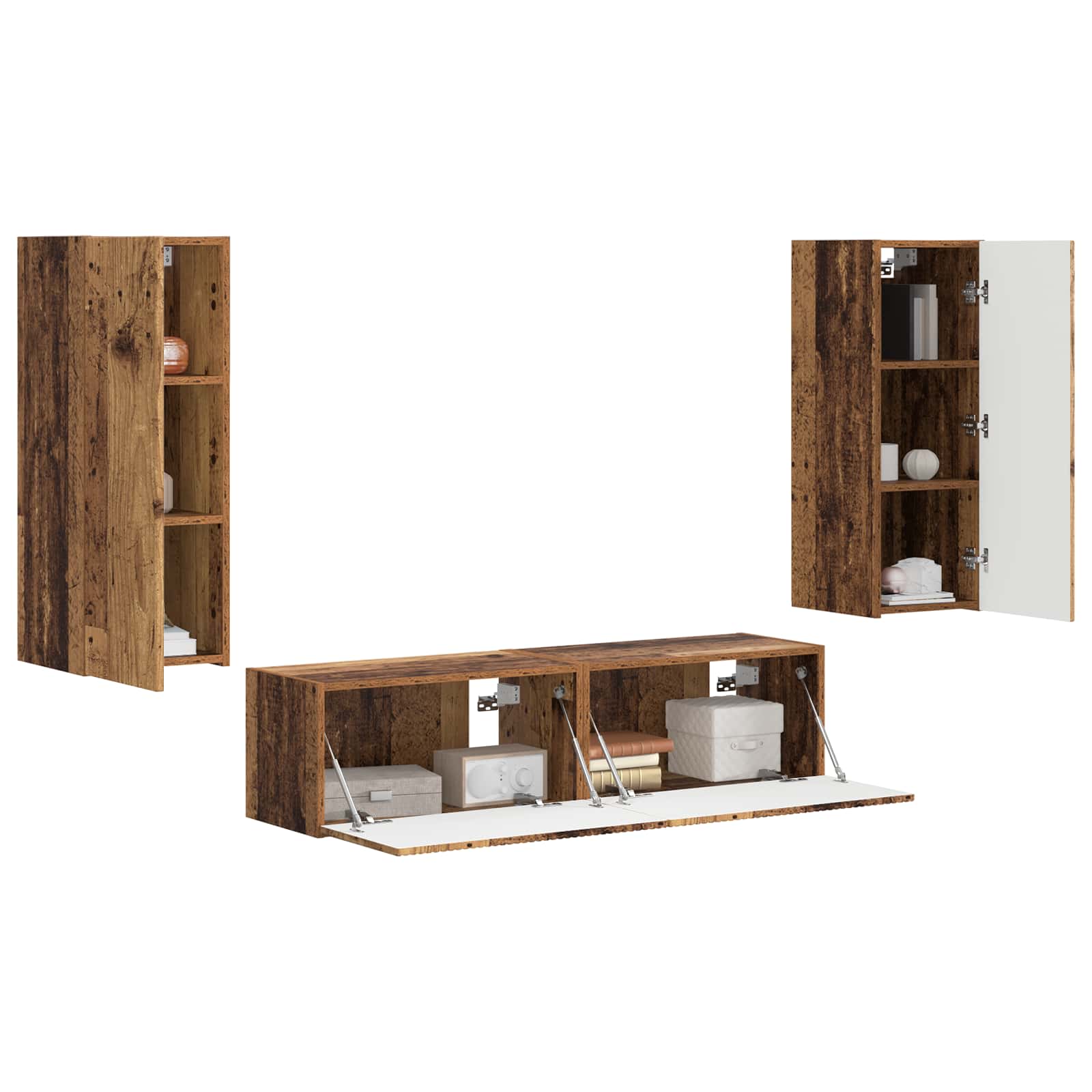 Ensemble meuble TV 2 pcs Bois ancien Bois d'ingénierie - XIOS
